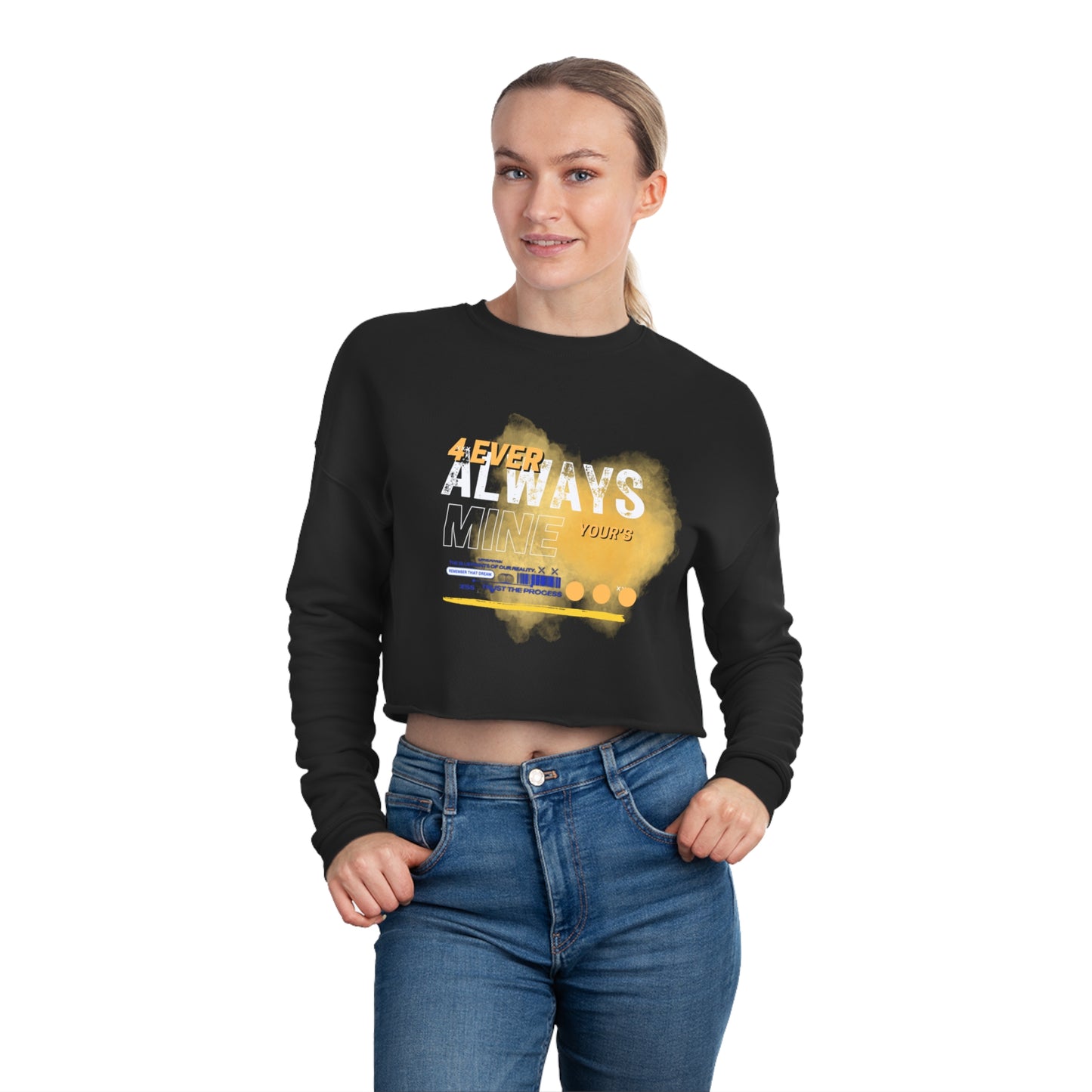 Women's Cropped Sweatshirt_ N+ Series TSWCSS PT2WW002 - Limited Edition Trendsetter by WesternWaves: