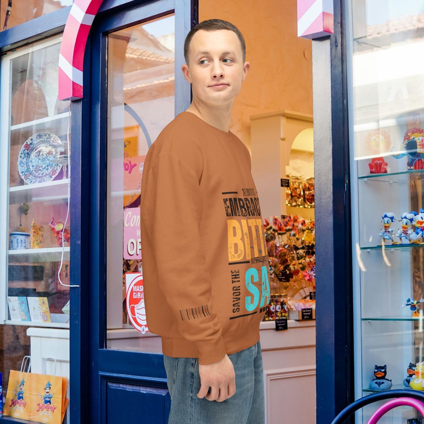 Unisex Lightweight Crewneck Sweatshirt_ N2 Series ULWCSS PT2WW005_Limited Edition Unparalleled Quality by WesternWaves: