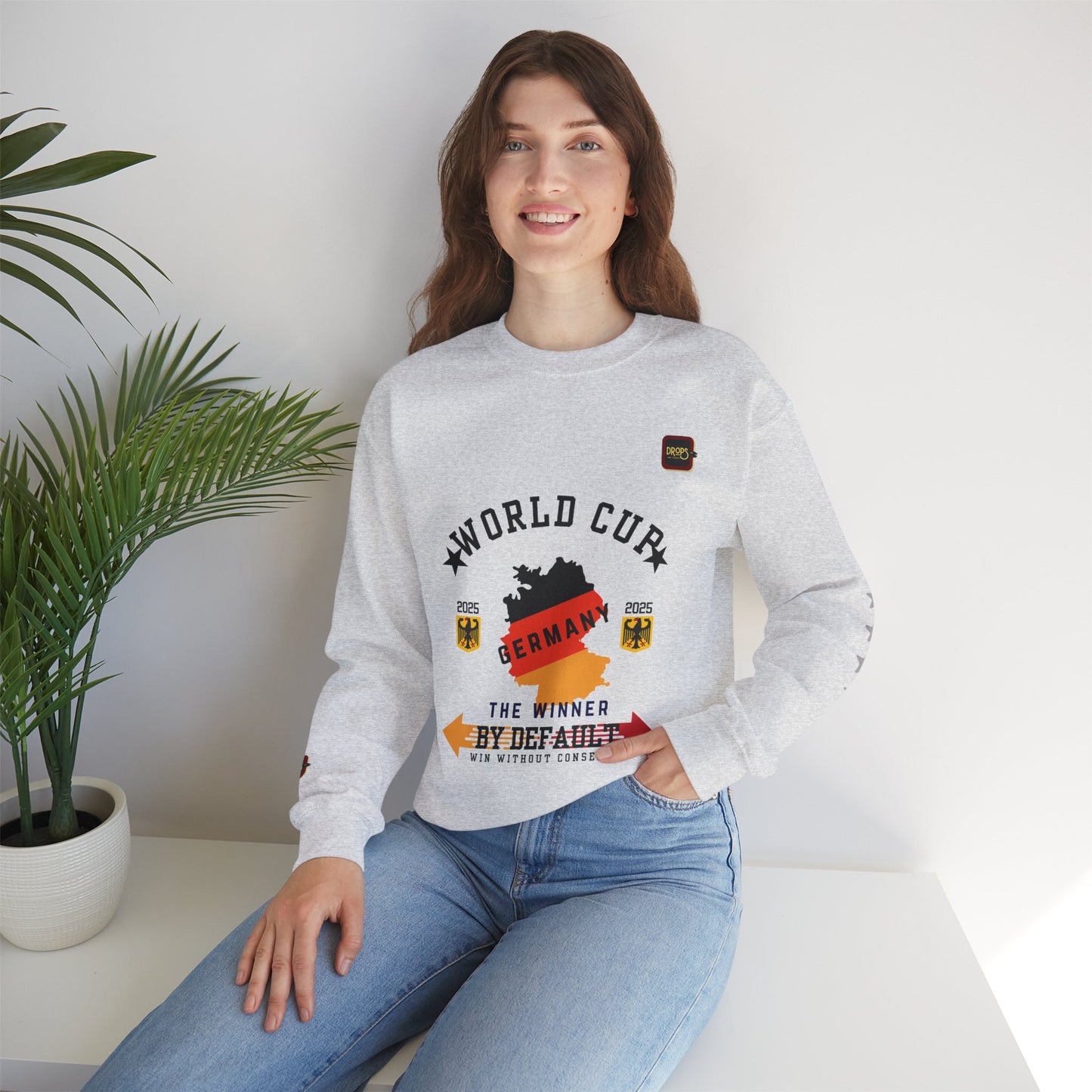 Unisex Sweatshirt_ N7+ Series USSS PT2WW001_ Germany The Winner by Default_ Limited Edition by WesternWaves: