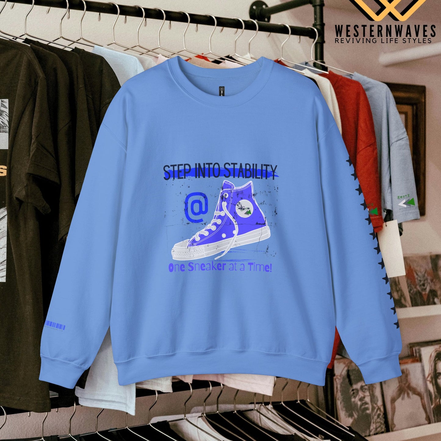 Unisex Heavy Blend™ Crewneck Sweatshirt_ N3+ Series UHBCSS PT2WW031_ Limited Edition Pure Luxury By WesternWaves: