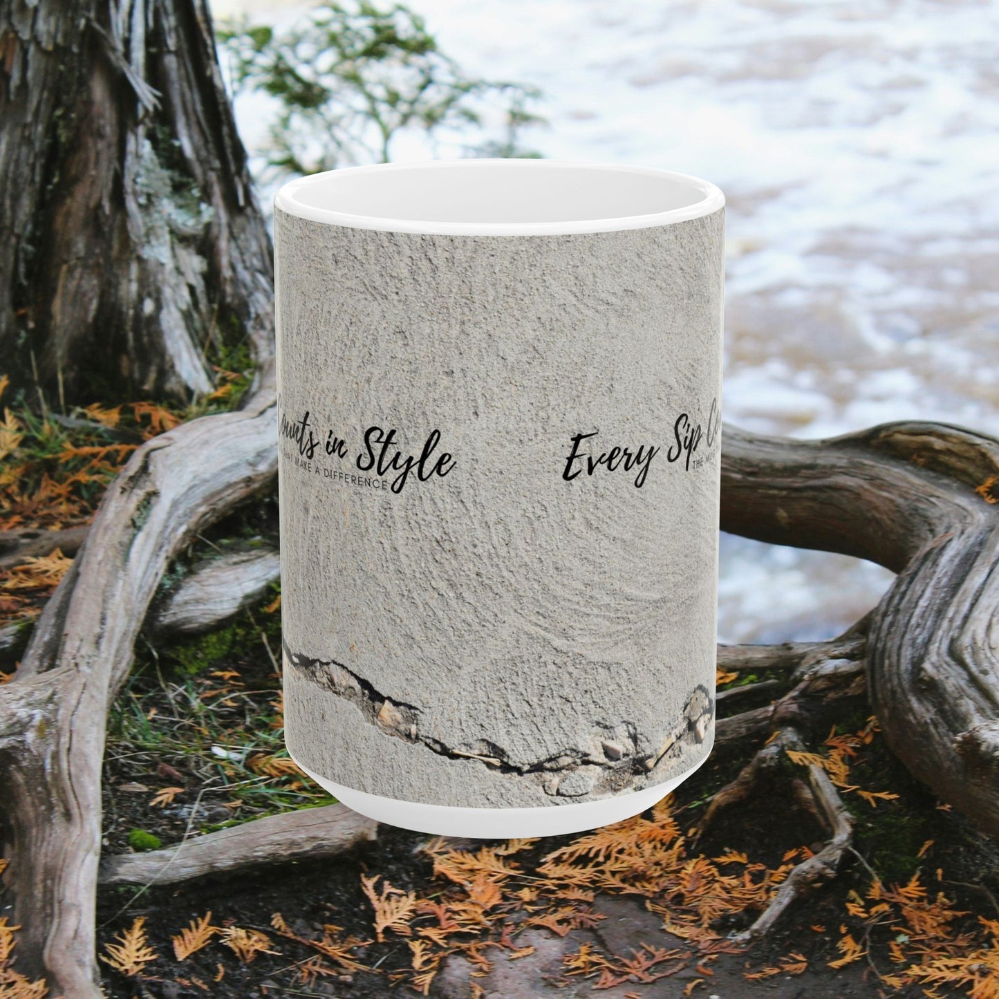 Ceramic Mug (11oz, 15oz)_ N2 Series CM11, 15OZ PT2WW002_ Limited Edition Ceramic Masterpiece by WesternWaves: