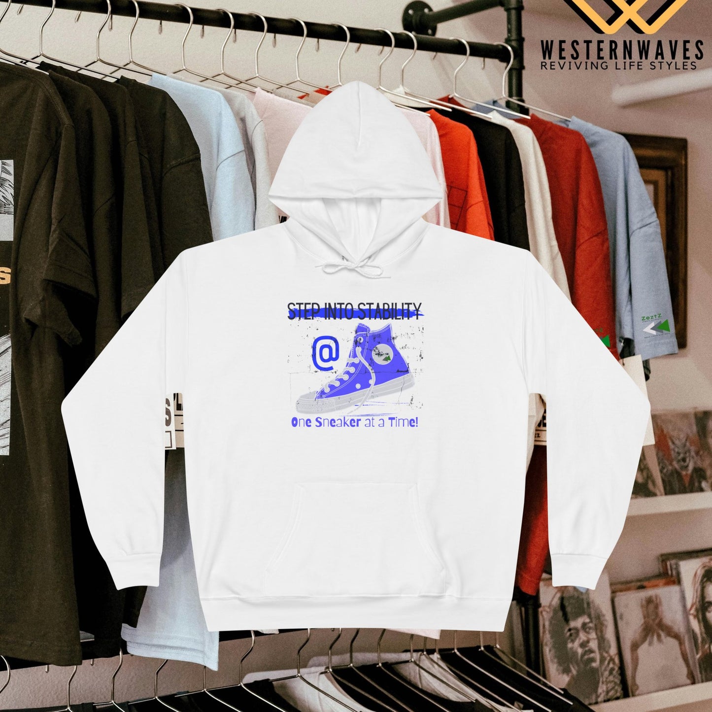 Unisex EcoSmart® Pullover Hoodie Sweatshirt_ N2+ Series USESPOHSS PT2WW001_ LImited Edition Quality Garment by WesternWaves: