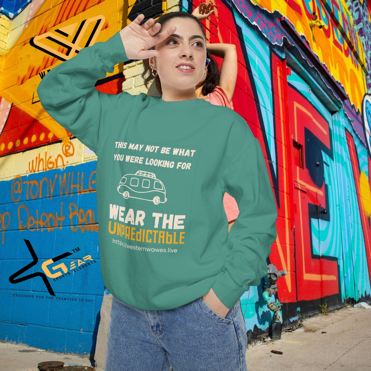 Unisex Garment-Dyed Sweatshirt_ N3+ Series UGDSS PT2WW004_ WesternWaves Limited Edition: