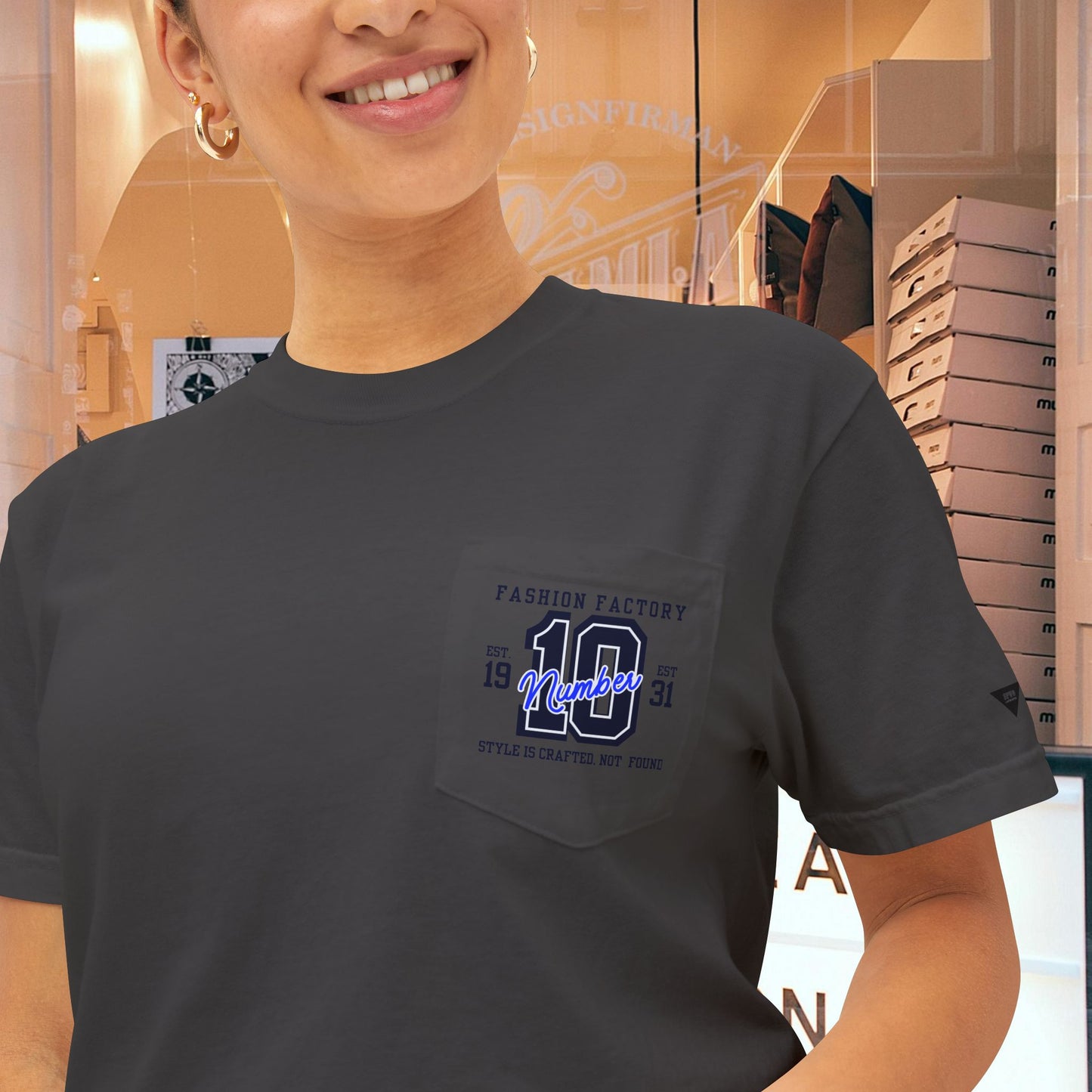 Unisex Garment-Dyed Pocket T-Shirt_ N3+ Series USGDPTS PT2WW001_ Limited Edition Raw Classic by WesternWaves: