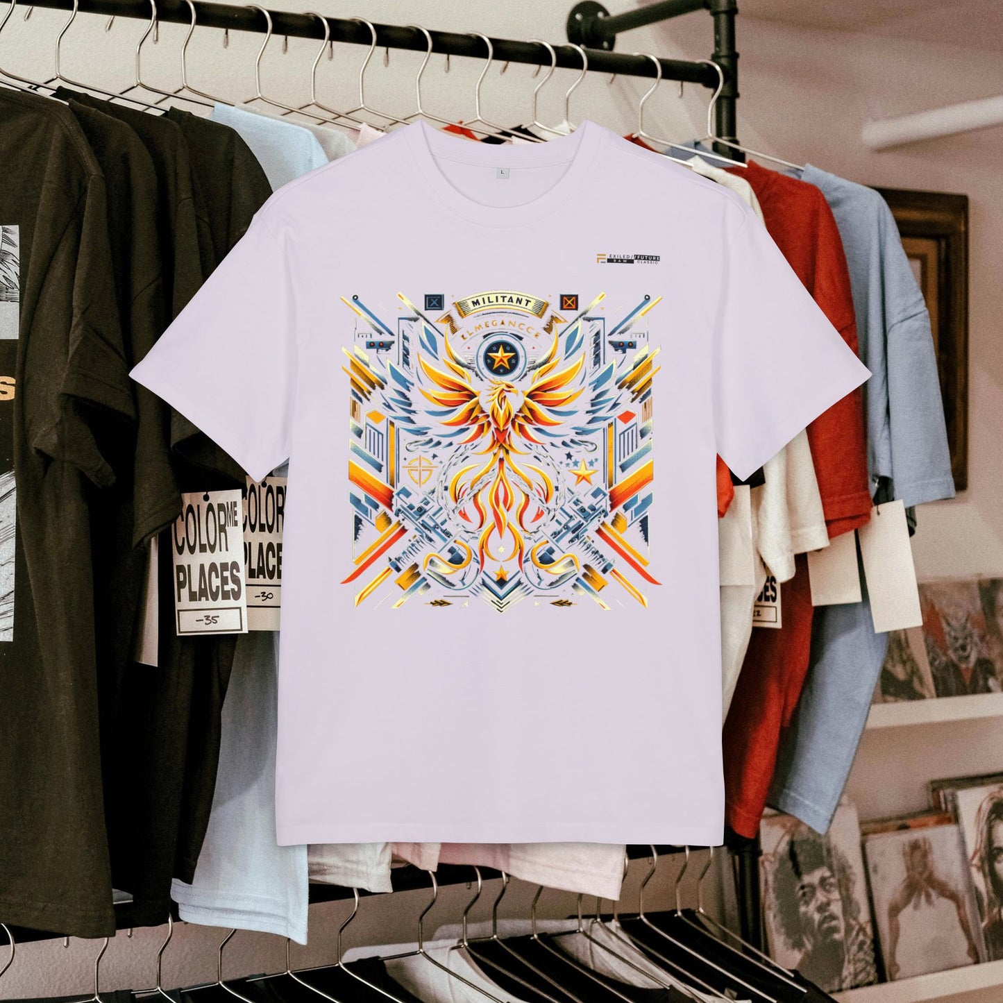 Unisex Heavy Oversize Tee_ Series N8 USHOSTEE PT2WW001_ Limited Edition Retro Casual Streetwear by WesternWaves: