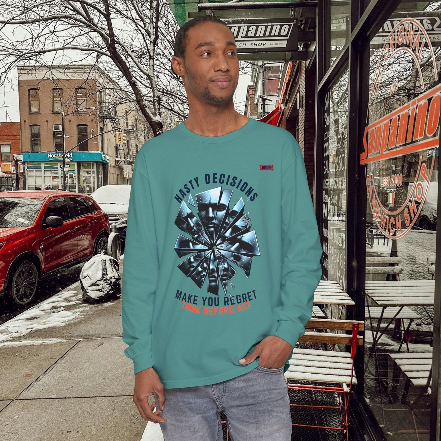 Unisex Long Sleeve T-shirt_ Series N8+ USLSTS PT2WW001_ HSD 009_ Limited Edition Trendy Statement Apparel by WesternWaves: