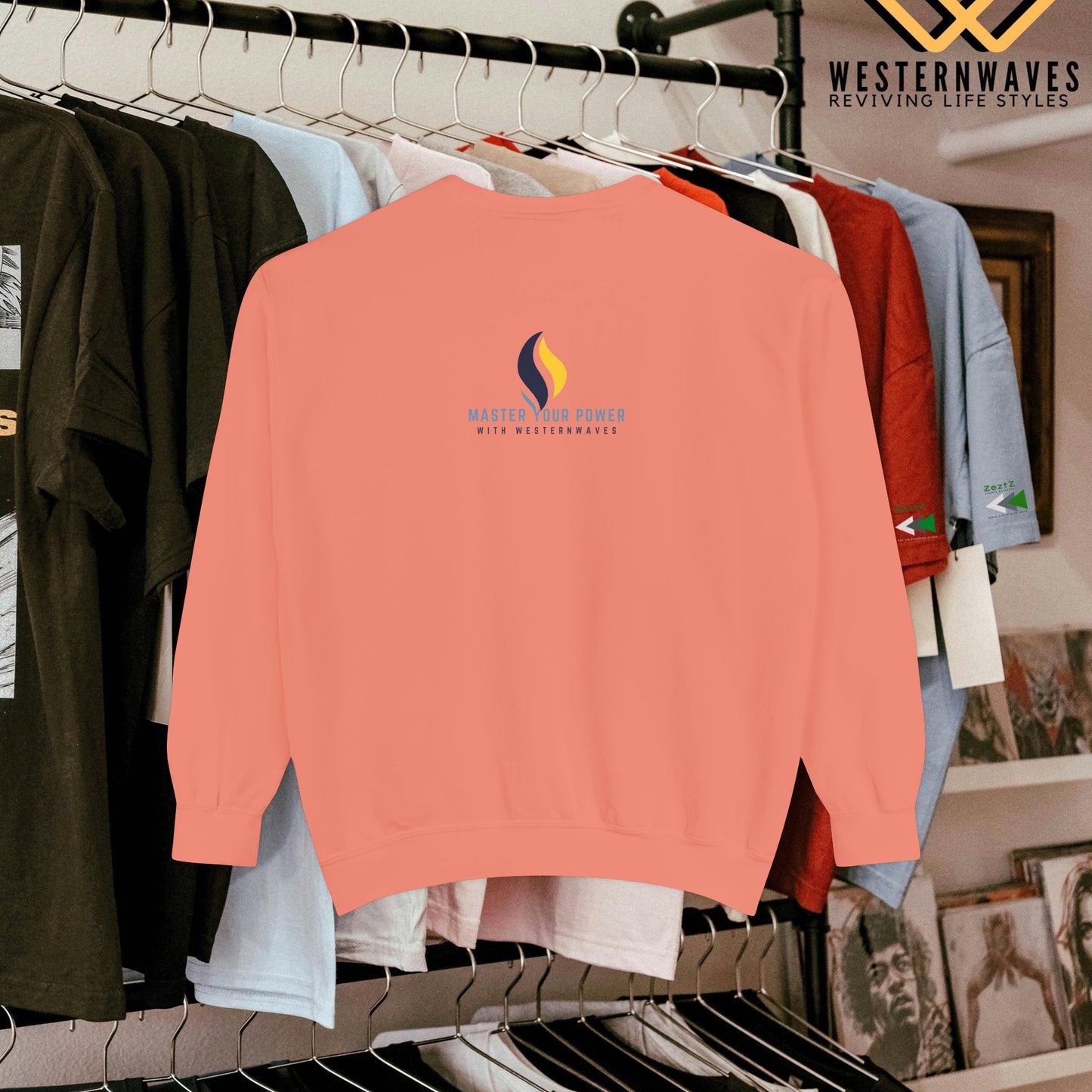 Unisex Garment-Dyed Sweatshirt_ N3+ Series SPW UGDSS PT2WW003_WesternWaves Limited Edition