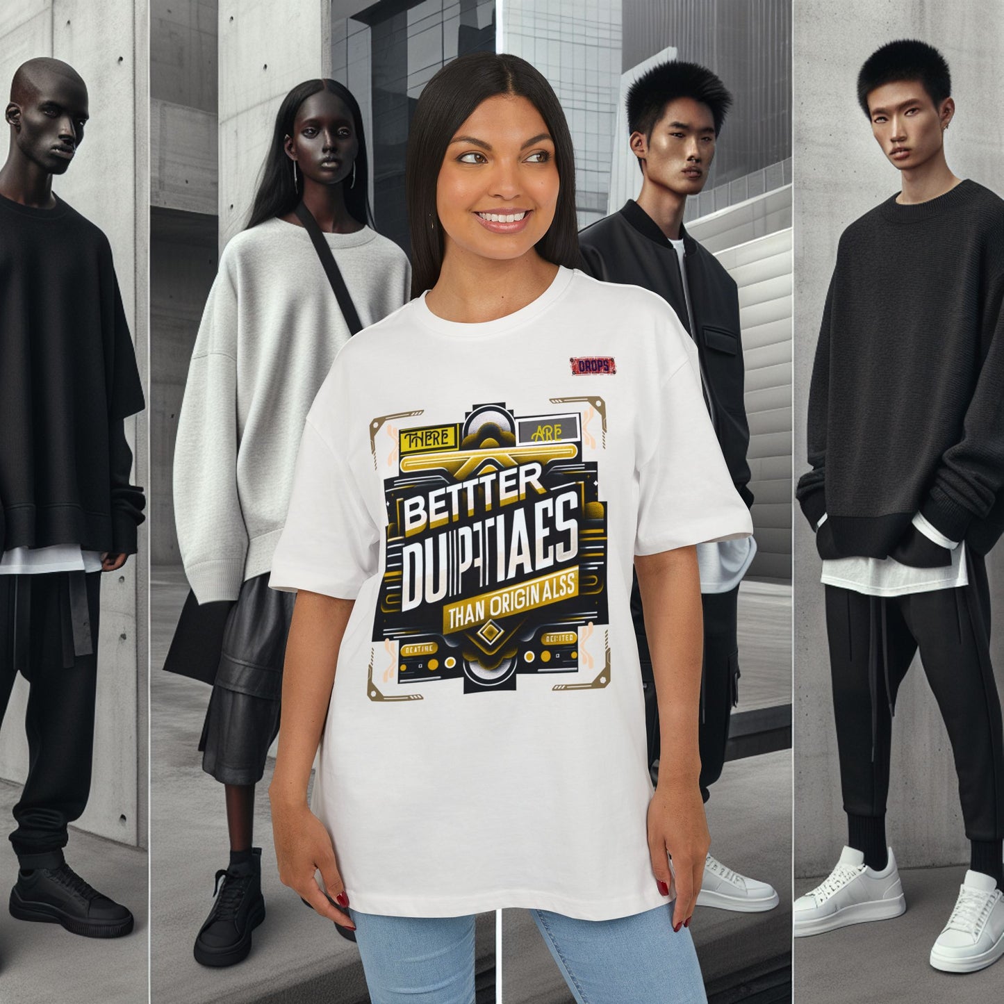 Unisex Heavy Oversize Tee_ N8+ Series USHOSTEE_ PT2WW002_ Limited Edition Urban Fashion Tee by WesternWaves: