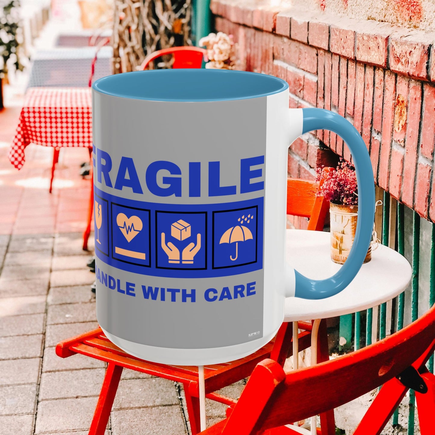 Accent Coffee Mug 11, 15oz_ N2+ Series ACM11OZ PT2WW006_ Vibrant Limited Edition Design by WesternWawes: