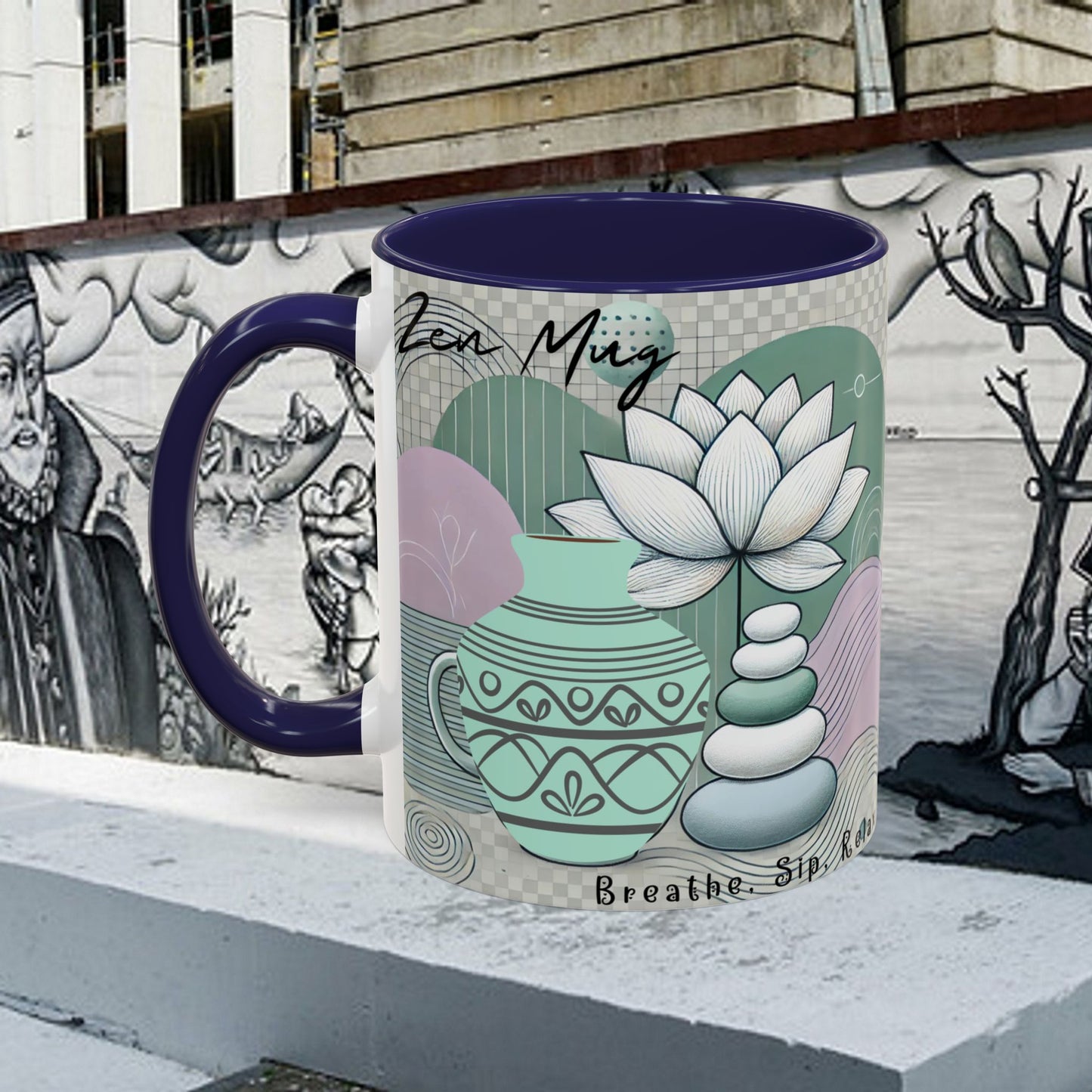 Accent Coffee Mug (11, 15oz) _ N3+ Series ACMUG PT2WW006_ Limited Edition Blend Style & Functionality by WesternWaves: