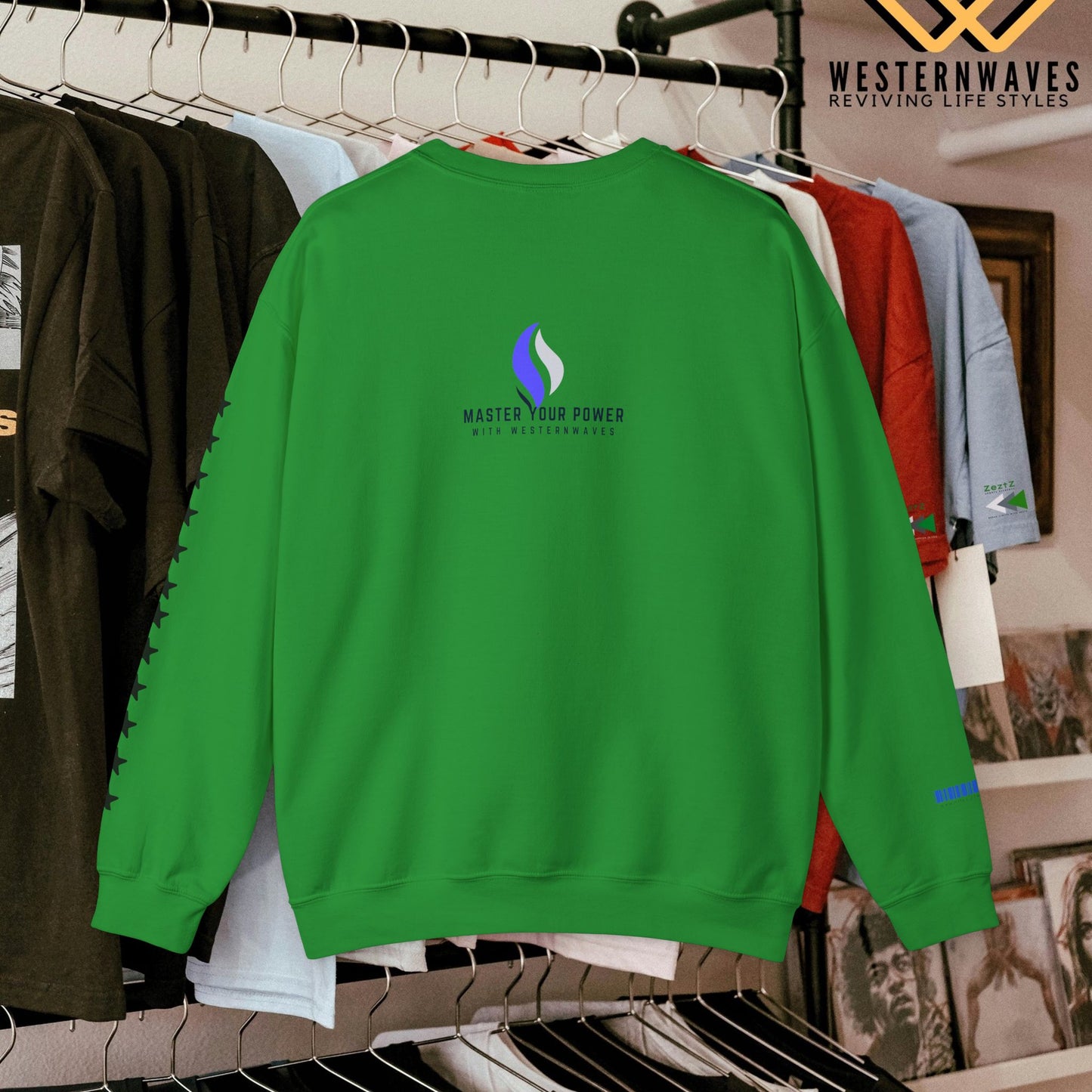 Unisex Heavy Blend™ Crewneck Sweatshirt_ N3+ Series UHBCSS PT2WV010_ Limited Edition Timeless Style by WesternWaves: