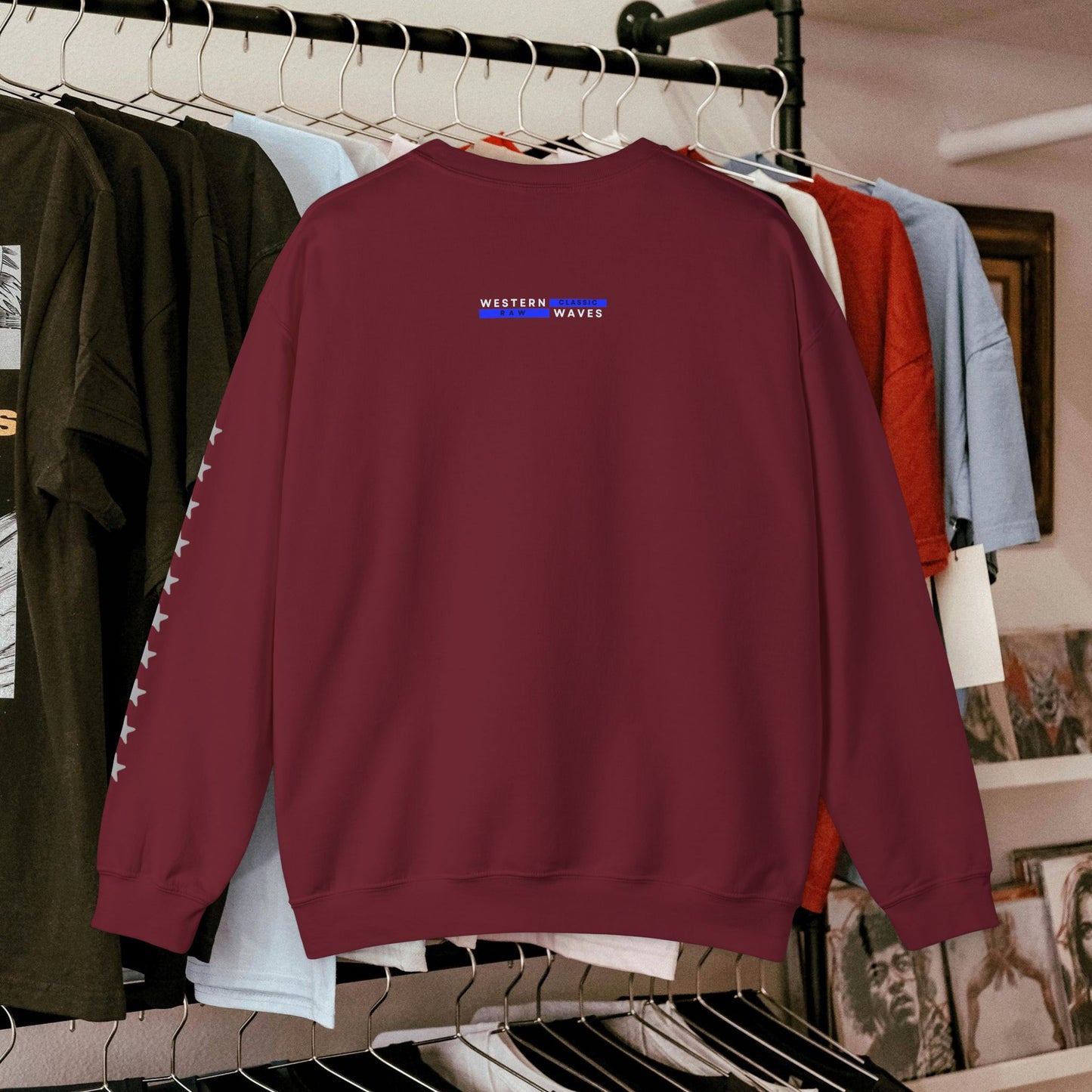 Unisex Heavy Blend™ Crewneck Sweatshirt_ N2 Series UHBCSS PT2WW005_ Limited Edition by WesternWaves:
