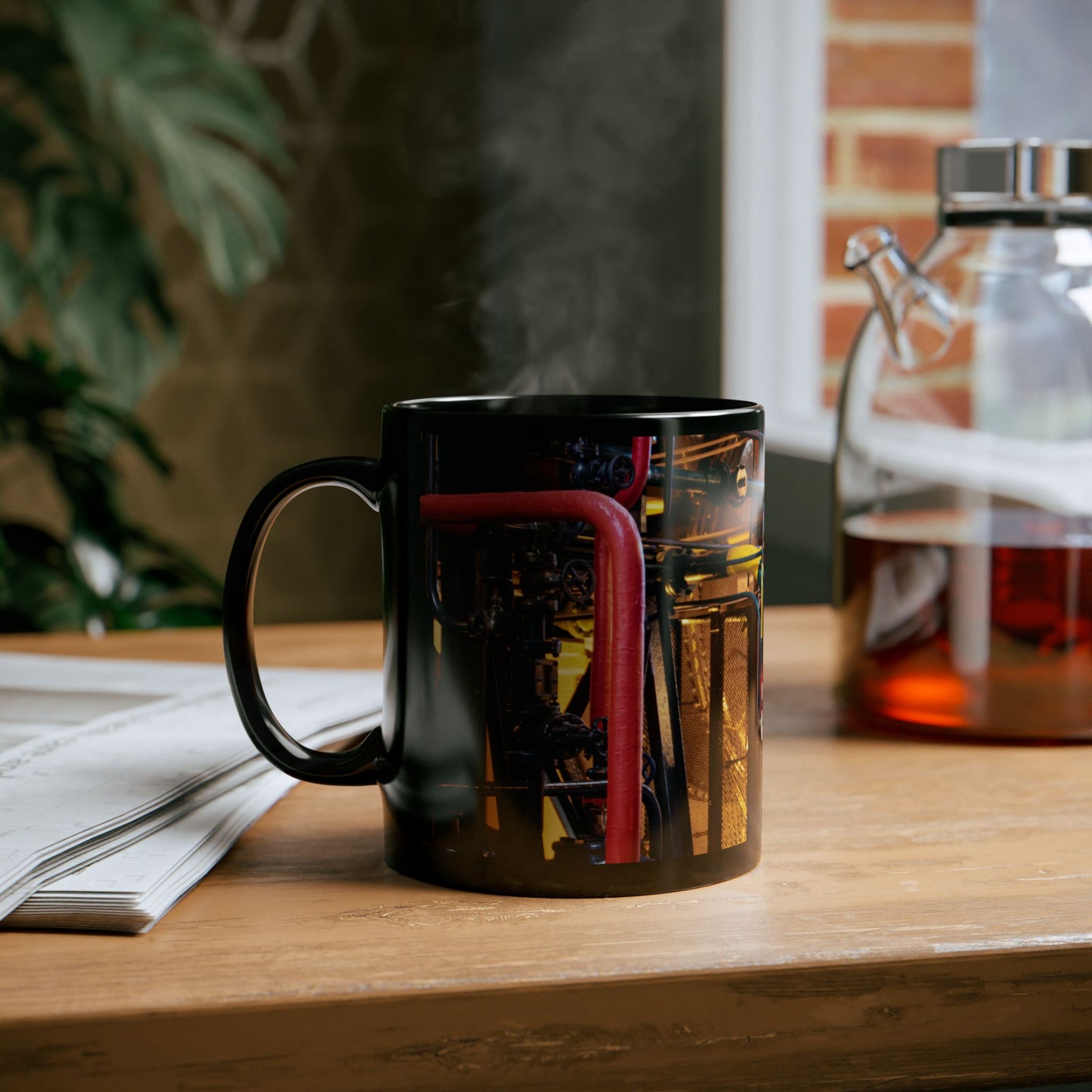 Black Mug (11oz, 15oz) _ N3+ Series CBM PT2WW007_ Limited Edition Statement Piece by WesternWaves:
