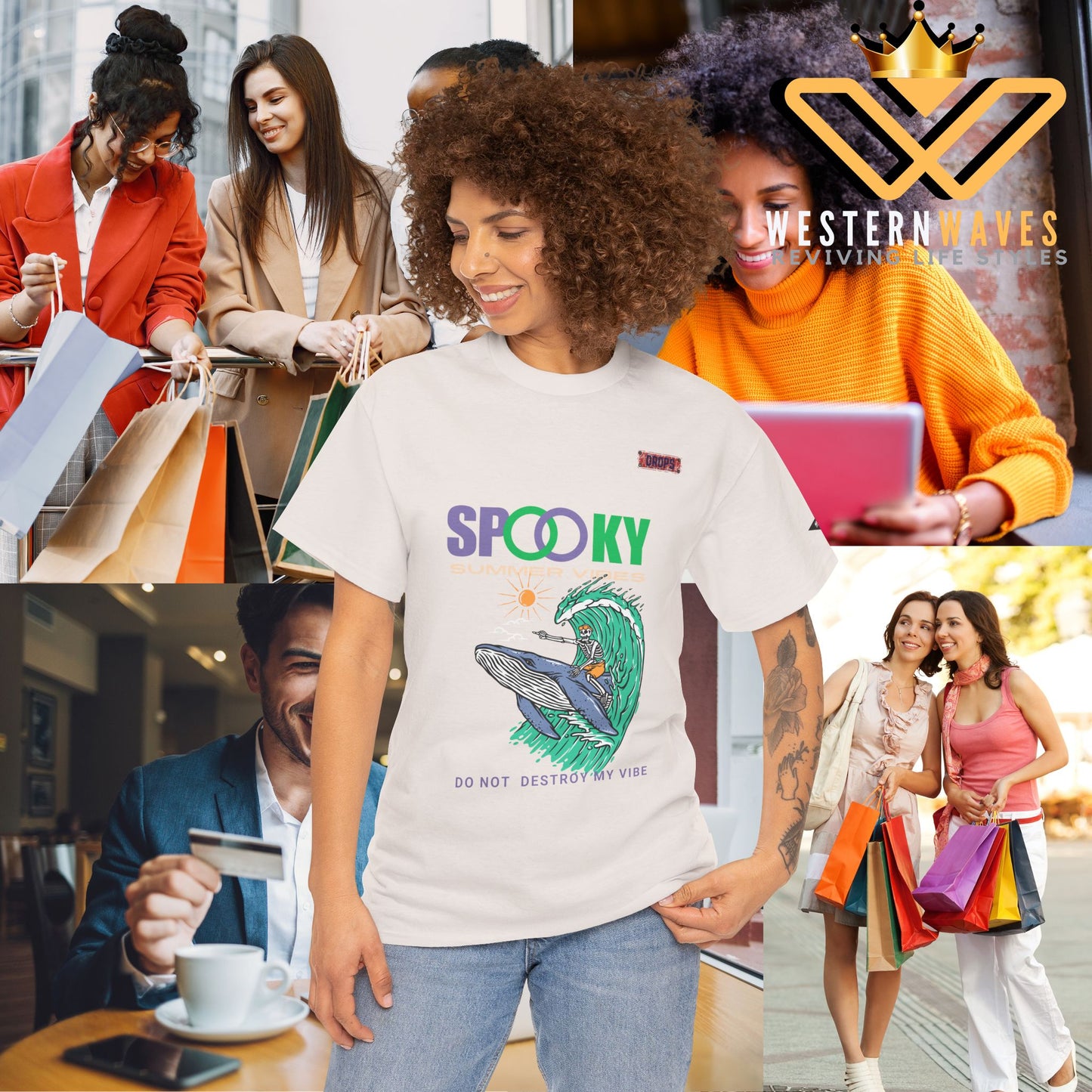 Unisex Heavy Cotton Tee_ Crafted from premium 100% cotton_ N2* Series UHCT PT2WV008_ Limited Edition Epitome of Comfort & Durability by WesternWaves: