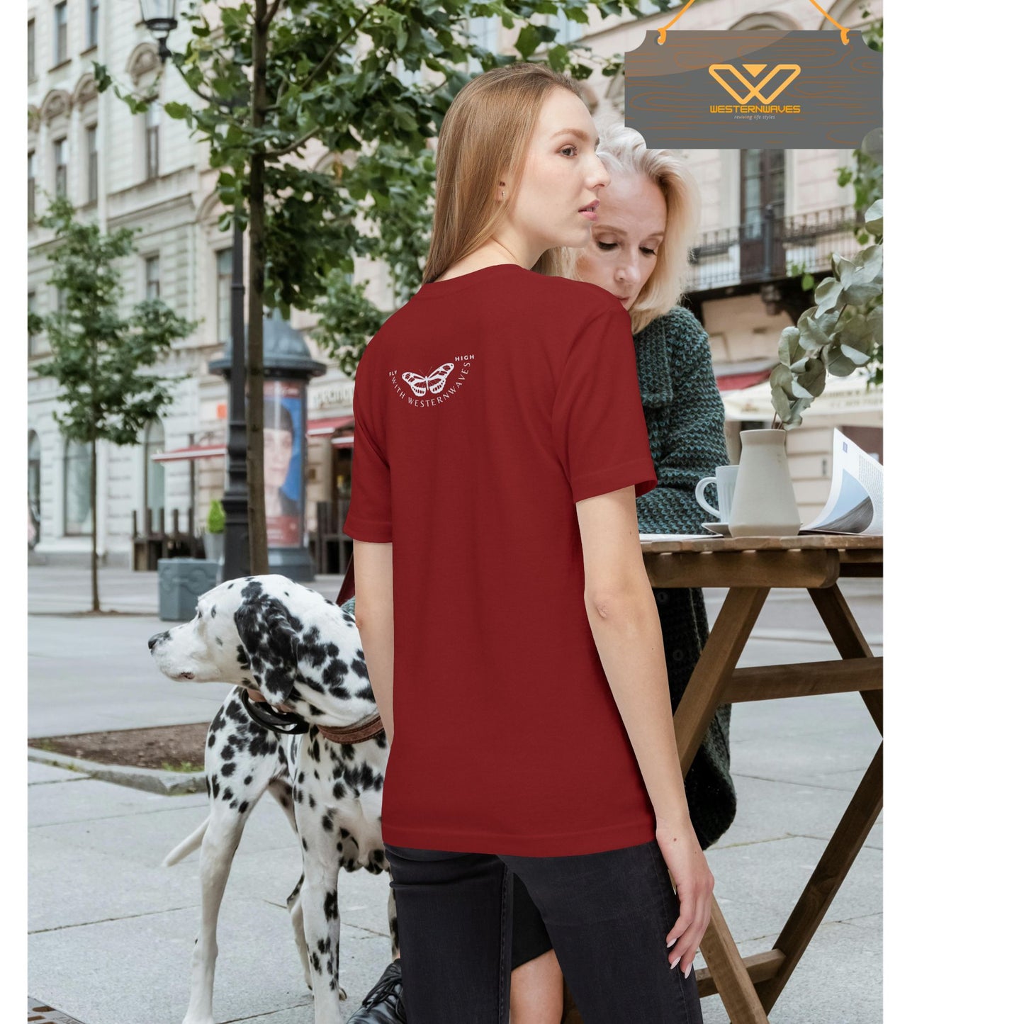 Unisex Midweight T-shirt, Made in USA_ N+ Series UMTS PT2WW007_ Limited Edition Design by WesternWaves: