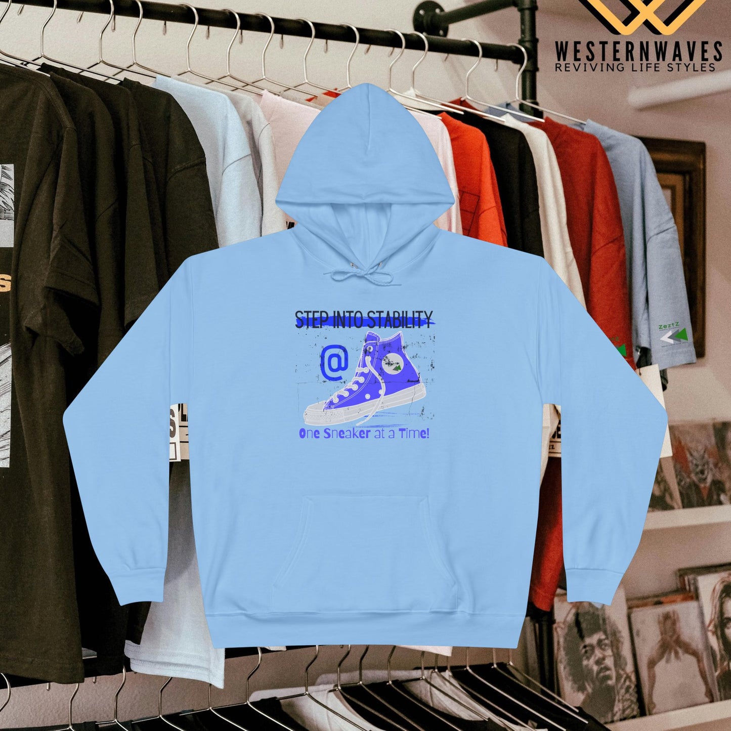 Unisex EcoSmart® Pullover Hoodie Sweatshirt_ N2+ Series USESPOHSS PT2WW001_ LImited Edition Quality Garment by WesternWaves:
