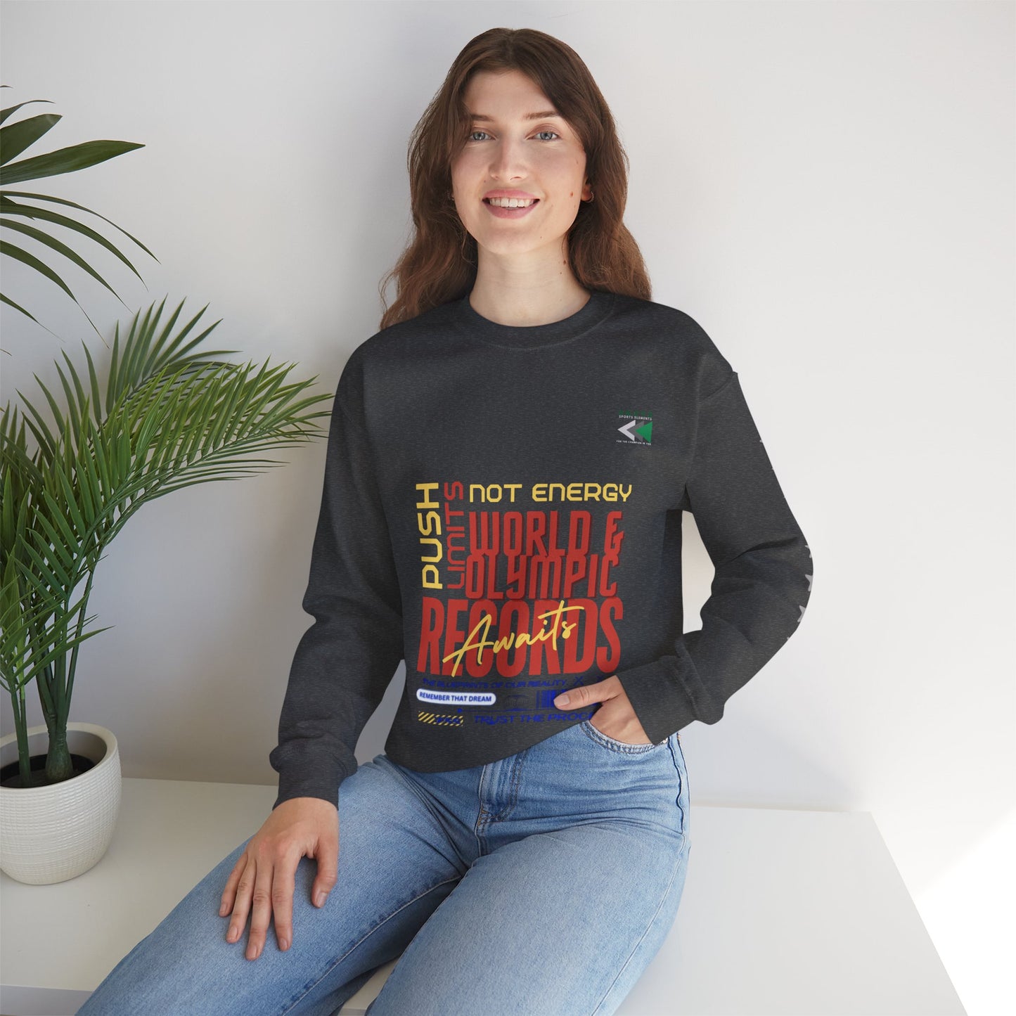 Unisex Heavy Blend™ Crewneck Sweatshirt_ N2 Sports Series UHBCSS PT2WW006_ Limited Edition ‘Zeztz’ Brand Sports Elements by WesternWaves: