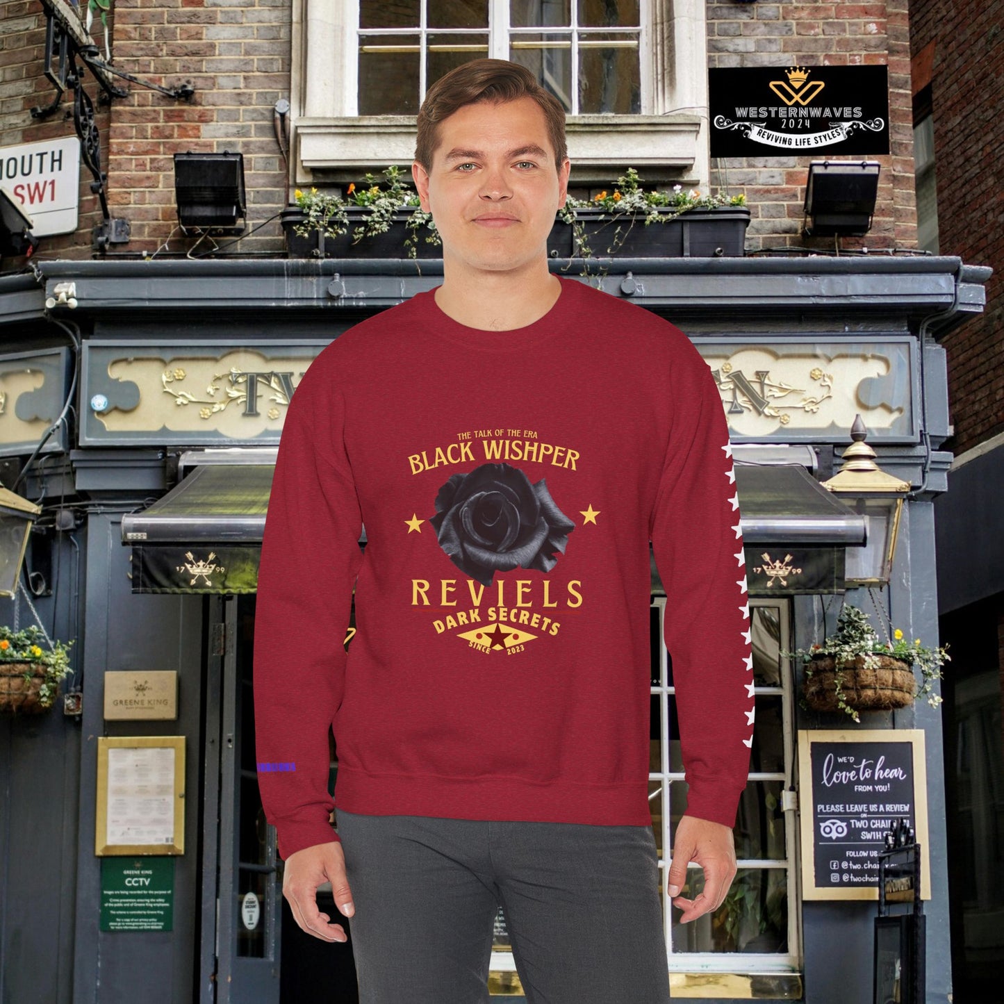 Unisex Heavy Blend™ Crewneck Sweatshirt_ N3+ Series UHBCSS PT2WV011_ Limited Edition Pure Luxury by WesternWaves: