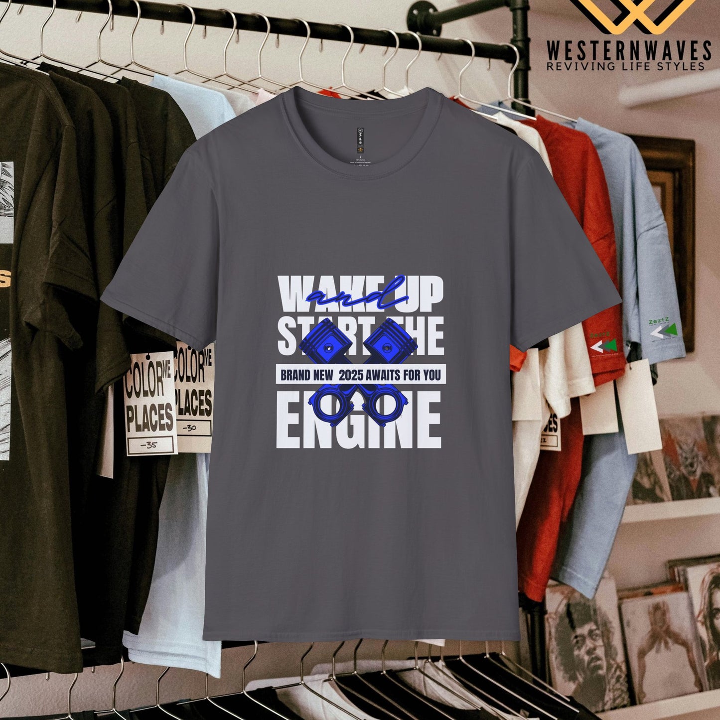 Unisex Softstyle T-Shirt_ N3+ Series USSTS FT2WW004_ Redefine Relaxation Limited Edition by WesternWaves:
