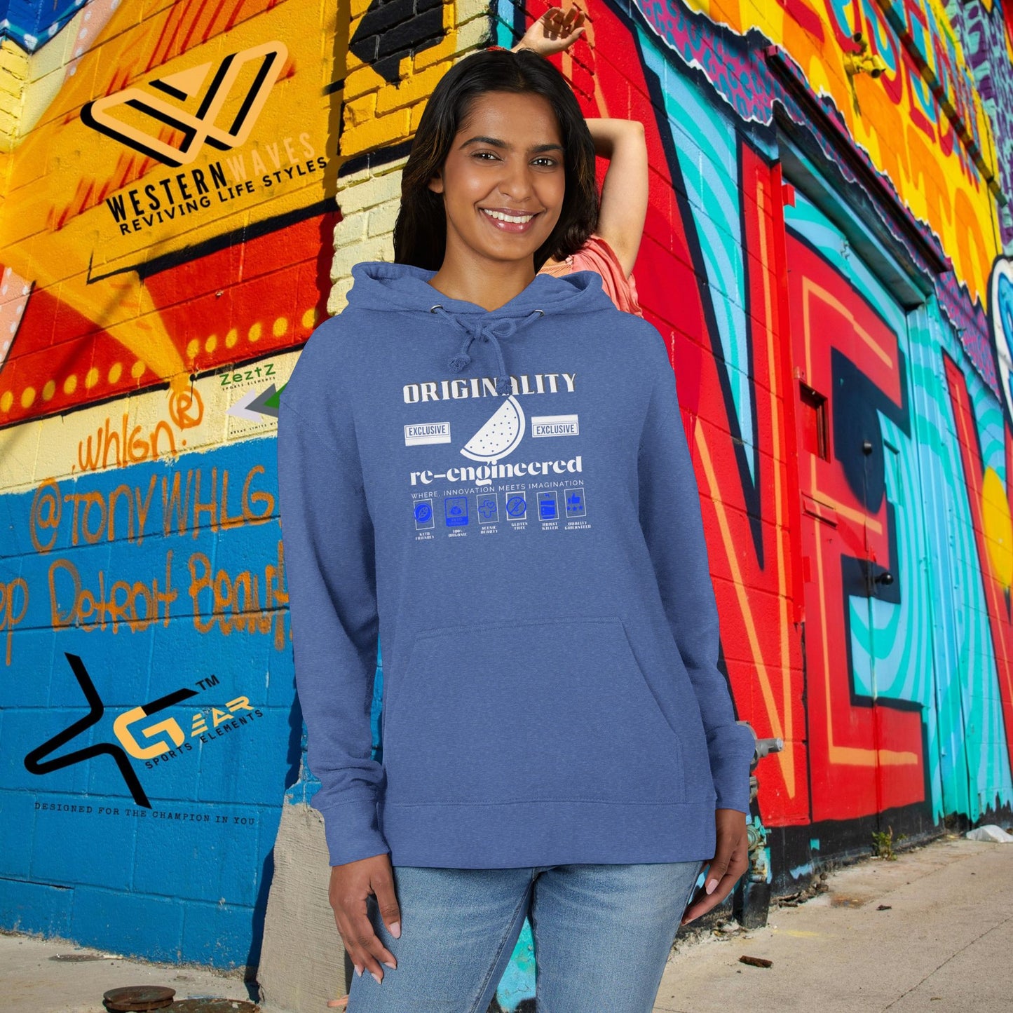 Unisex French Terry hoodie_ N8* Series USFTH PT2WW001_ Limited Edition Everyday Comfort by WesternWaves: