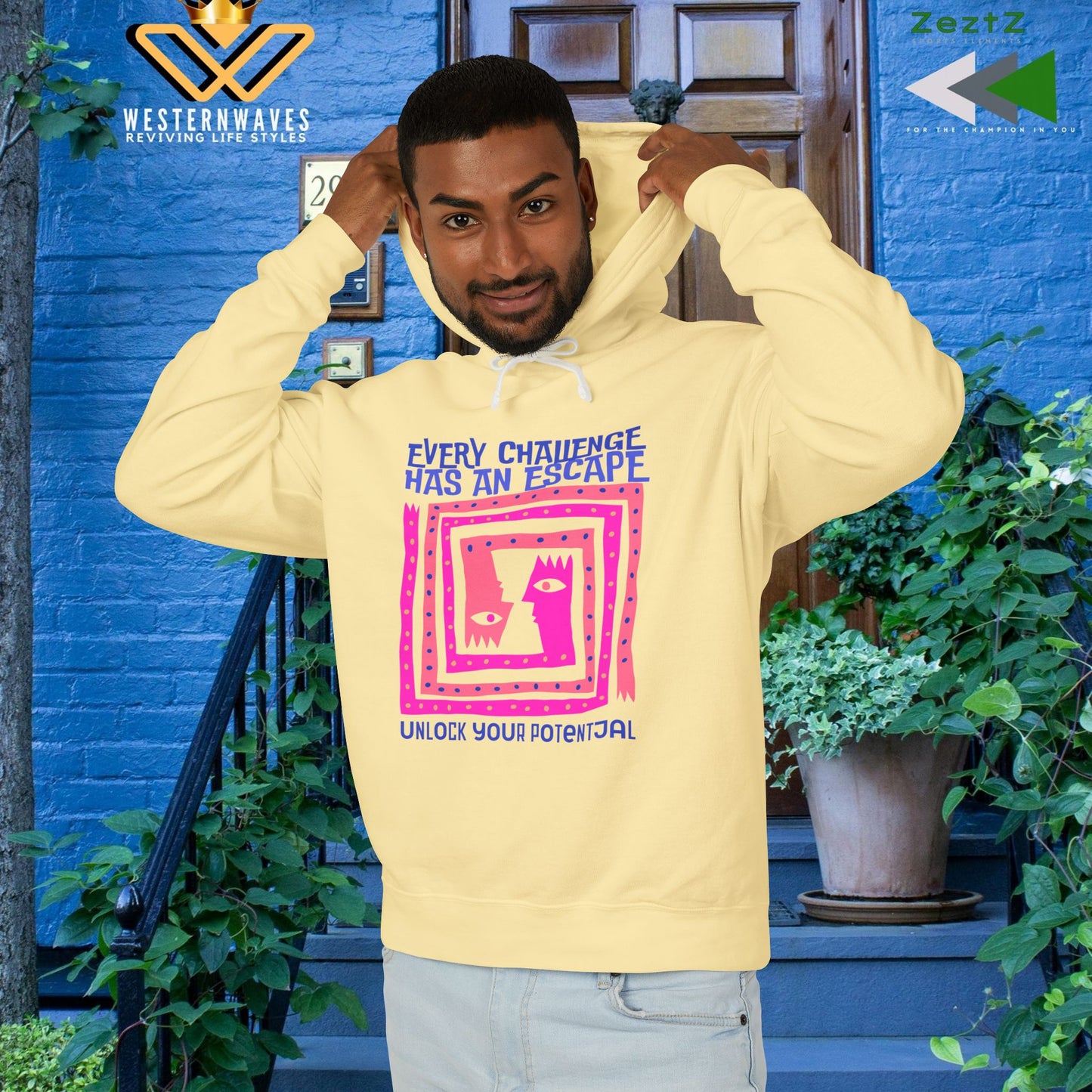 Unisex Lightweight Hooded Sweatshirt – N3+ Series USLWHSS PT2WW014_ Limited Edition Crafted Comfort by WesternWaves: