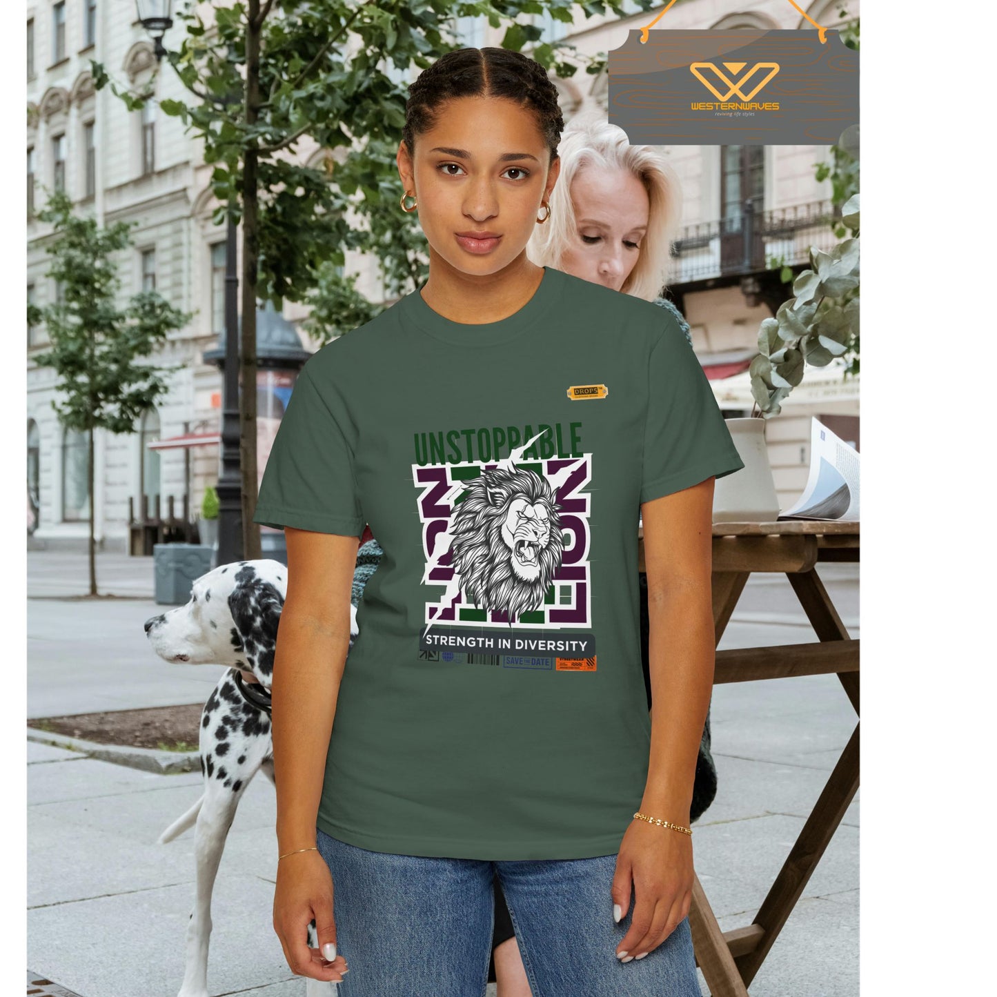 Unisex Garment-Dyed T-Shirt_ 26 June 2025_ Limited Edition Strength in Diversity by WesternWaves: