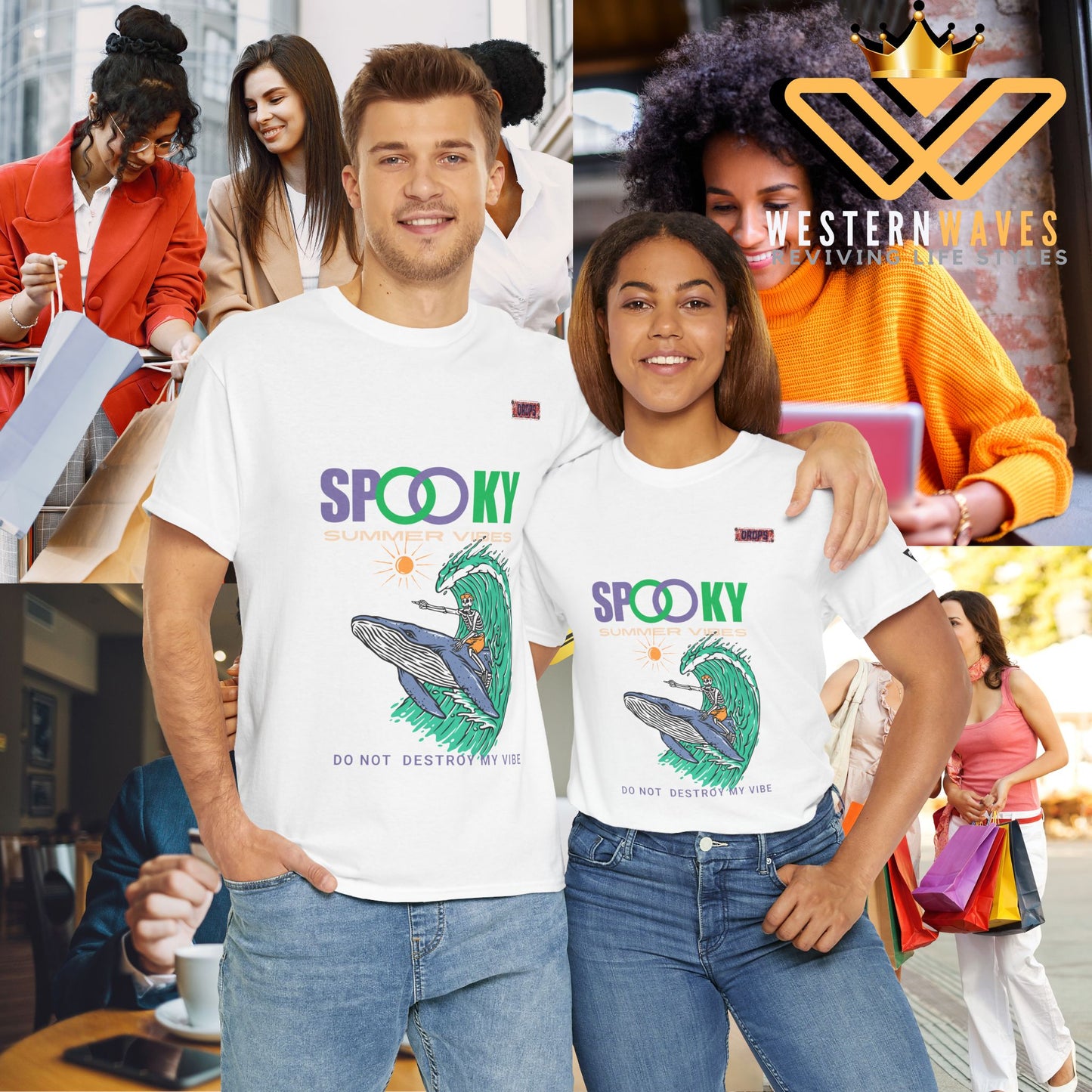 Unisex Heavy Cotton Tee_ Crafted from premium 100% cotton_ N2* Series UHCT PT2WV008_ Limited Edition Epitome of Comfort & Durability by WesternWaves: