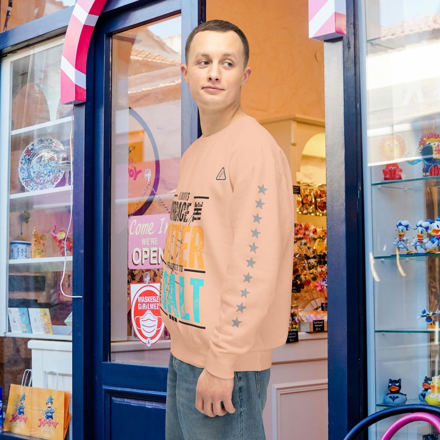 Unisex Lightweight Crewneck Sweatshirt_ N2 Series ULWCSS PT2WW005_Limited Edition Unparalleled Quality by WesternWaves: