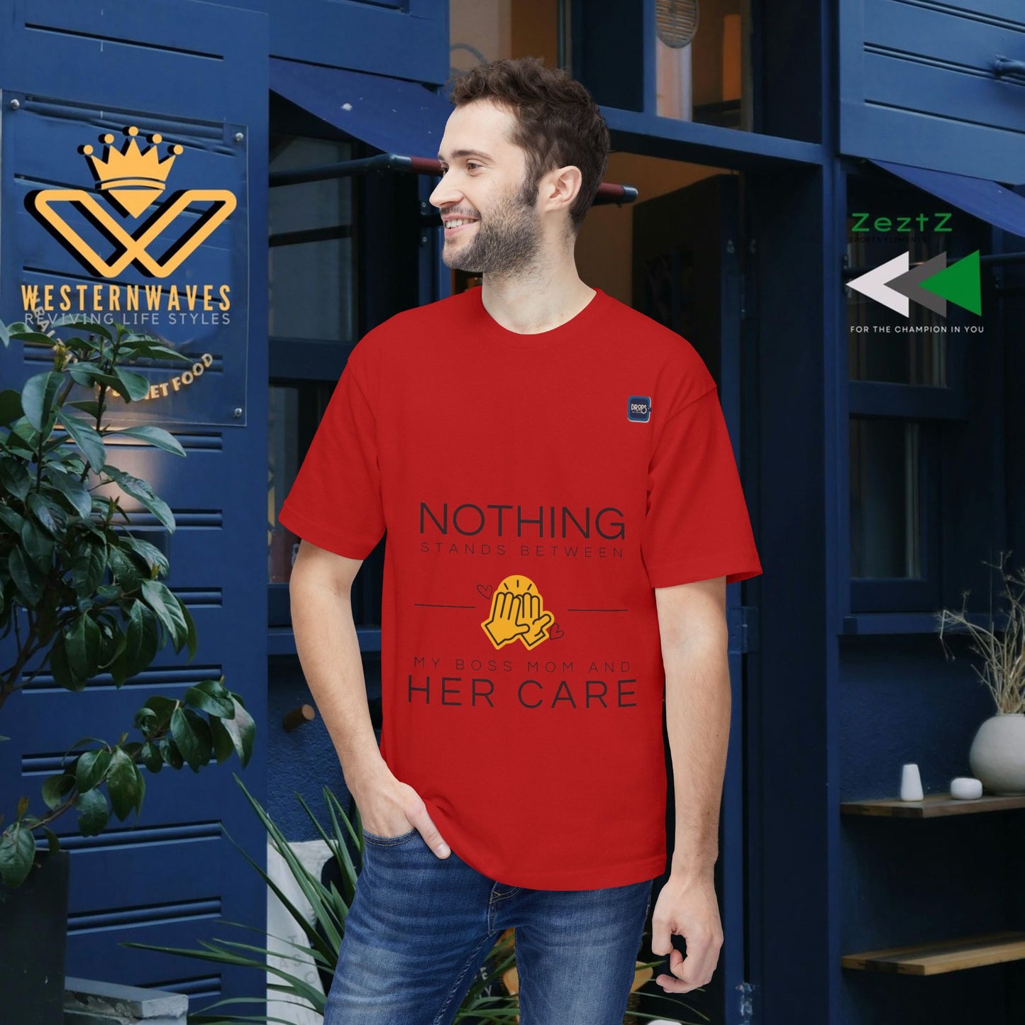 Unisex Midweight T-shirt, Made in USA_ N+ Series UMTS PT2WW007_ Limited Edition Design by WesternWaves: