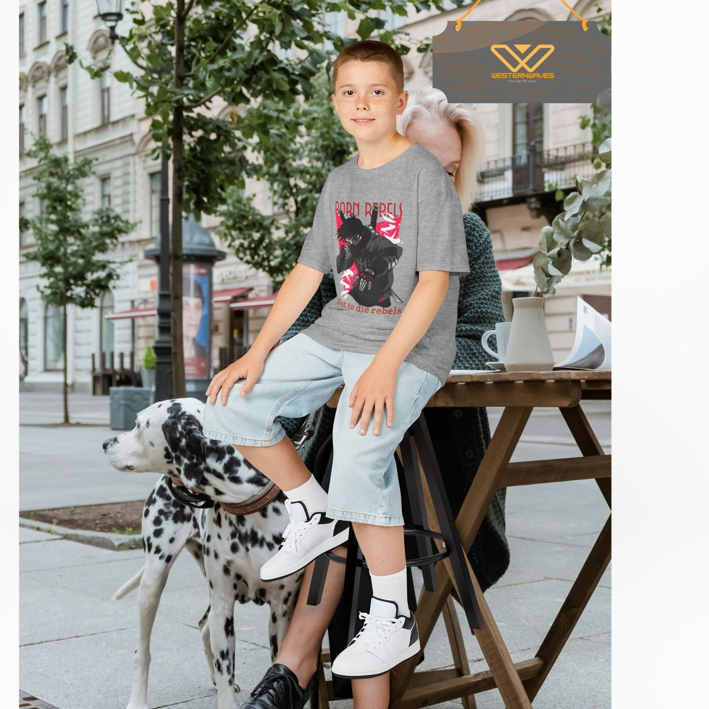Kids Heavy Cotton™ Tee_ N3+ Series KHCT PT2WW004_ Limited Edition Durable Comfort for Every Adventure by WesternWaves: