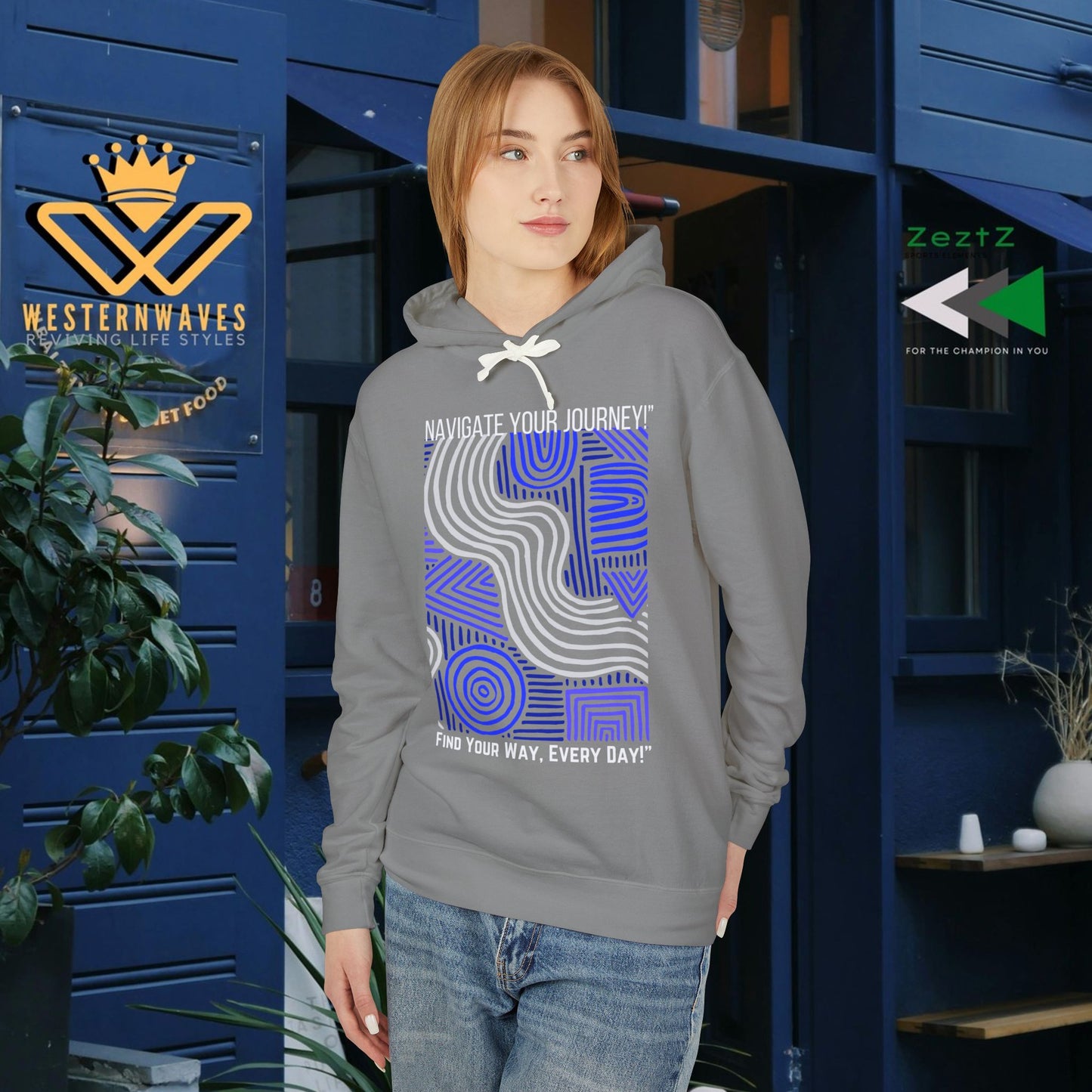 Unisex Lightweight Hooded Sweatshirt – N3+ Series USLWHSS PT2WW010_ Limited Edition Crafted Comfort by WesternWaves: