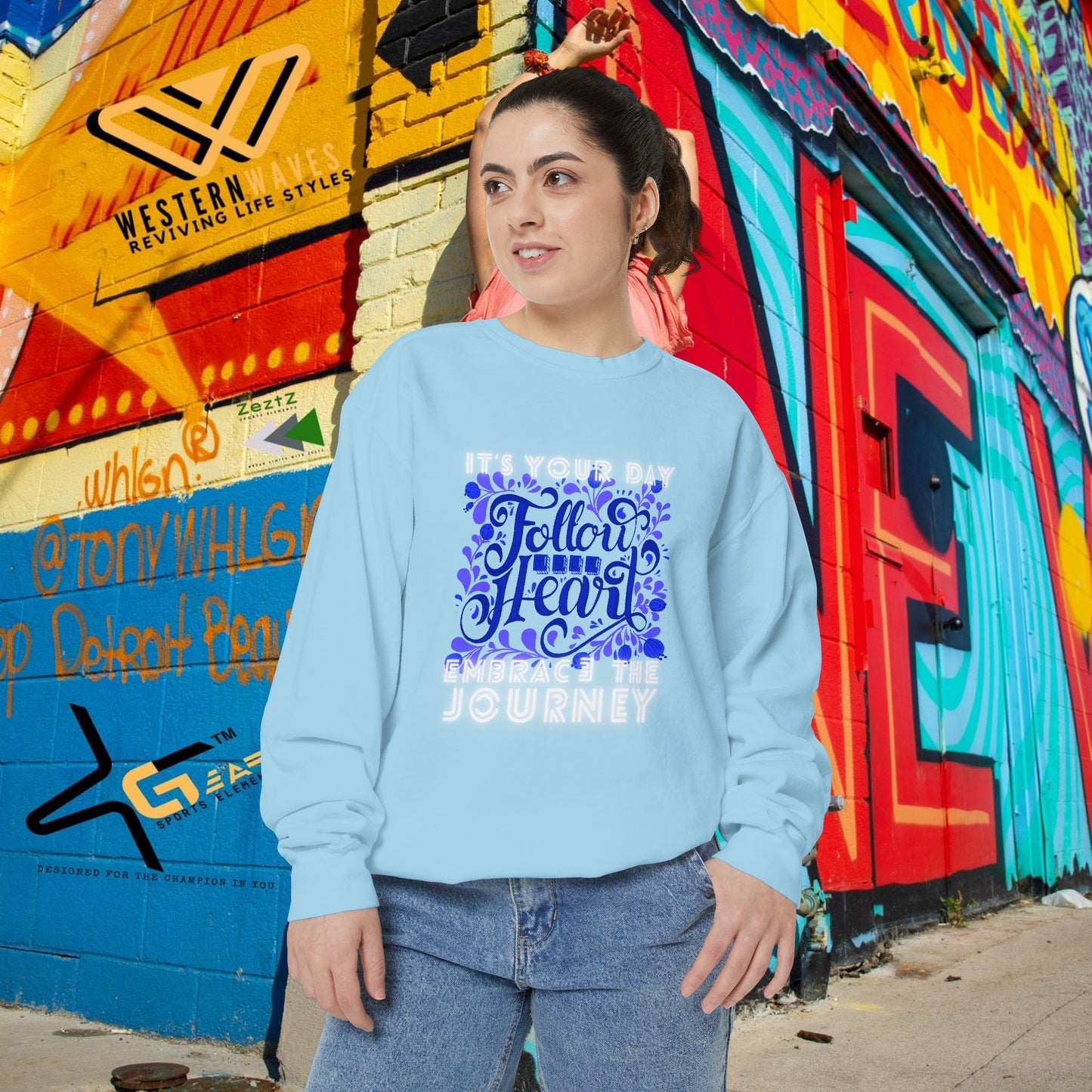 Unisex Garment-Dyed Sweatshirt_ N3+ Series UGDSS PT2WW002_ Limited Edition by WesternWaves_
