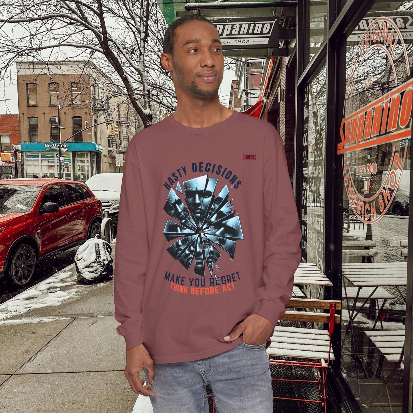 Unisex Long Sleeve T-shirt_ Series N8+ USLSTS PT2WW001_ HSD 009_ Limited Edition Trendy Statement Apparel by WesternWaves: