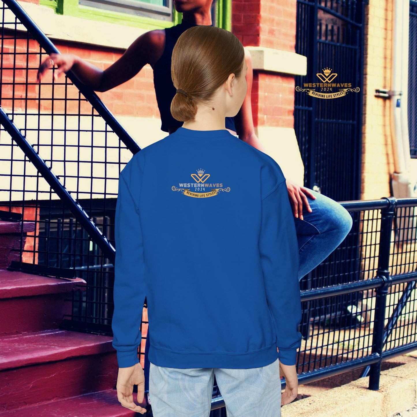 Youth Crewneck Sweatshirt_ N3+ Series YCNSS PT2WW001_ Limited Edition Perfect Companion for the School, Sports & Casual hangouts by WesternWaves: