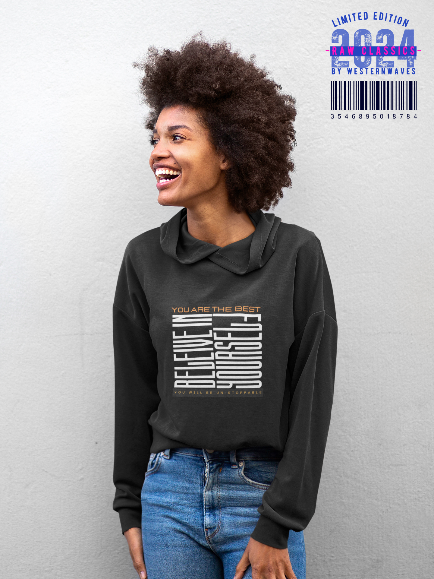 Unisex Midweight Softstyle Fleece Hoodie_ N2+ Series SMWSSFH PT2WW005_Limited Edition Luxuriously Soft 100% Cotton Face by WesternWaves: