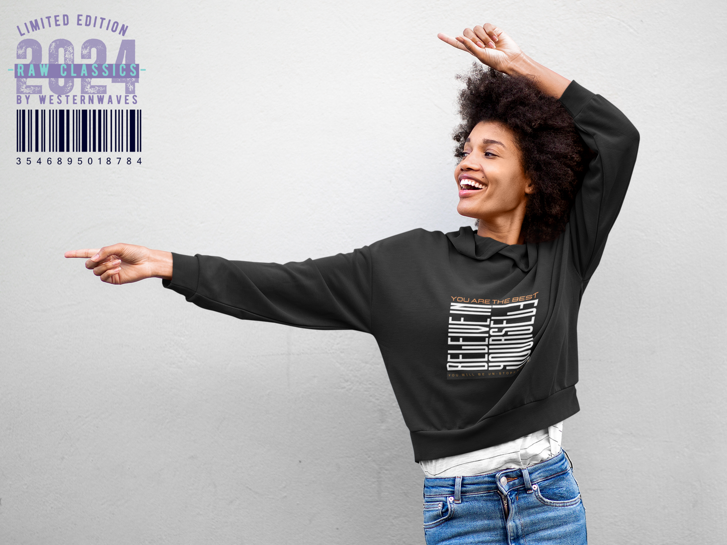 Unisex Midweight Softstyle Fleece Hoodie_ N2+ Series SMWSSFH PT2WW005_Limited Edition Luxuriously Soft 100% Cotton Face by WesternWaves: