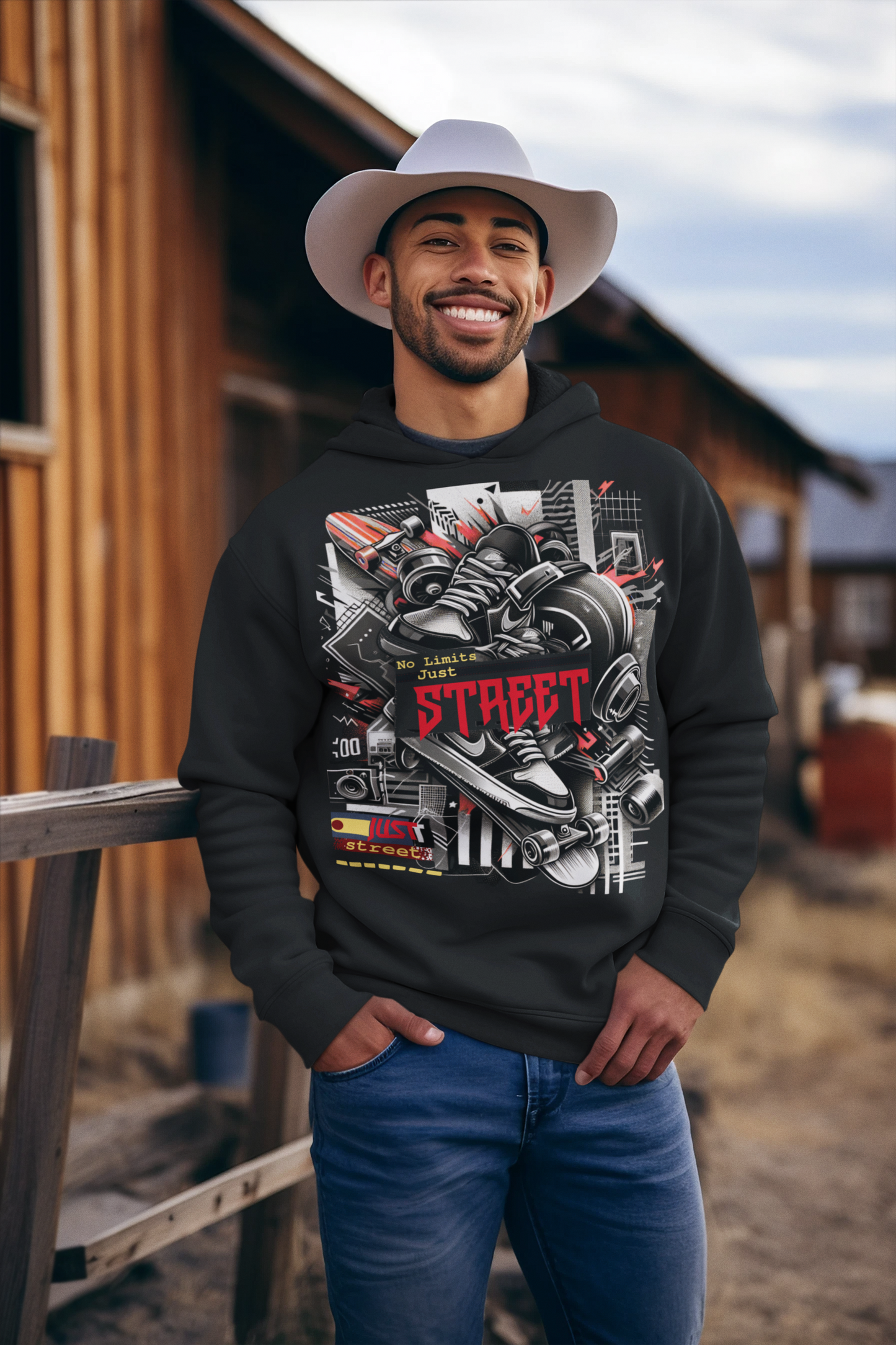 Urban Street Art Hoodie | Unisex Pullover_ Series UWD 060_ 10 Aug 2025_ Limited Edition Casual Streetwear by WesternWaves: