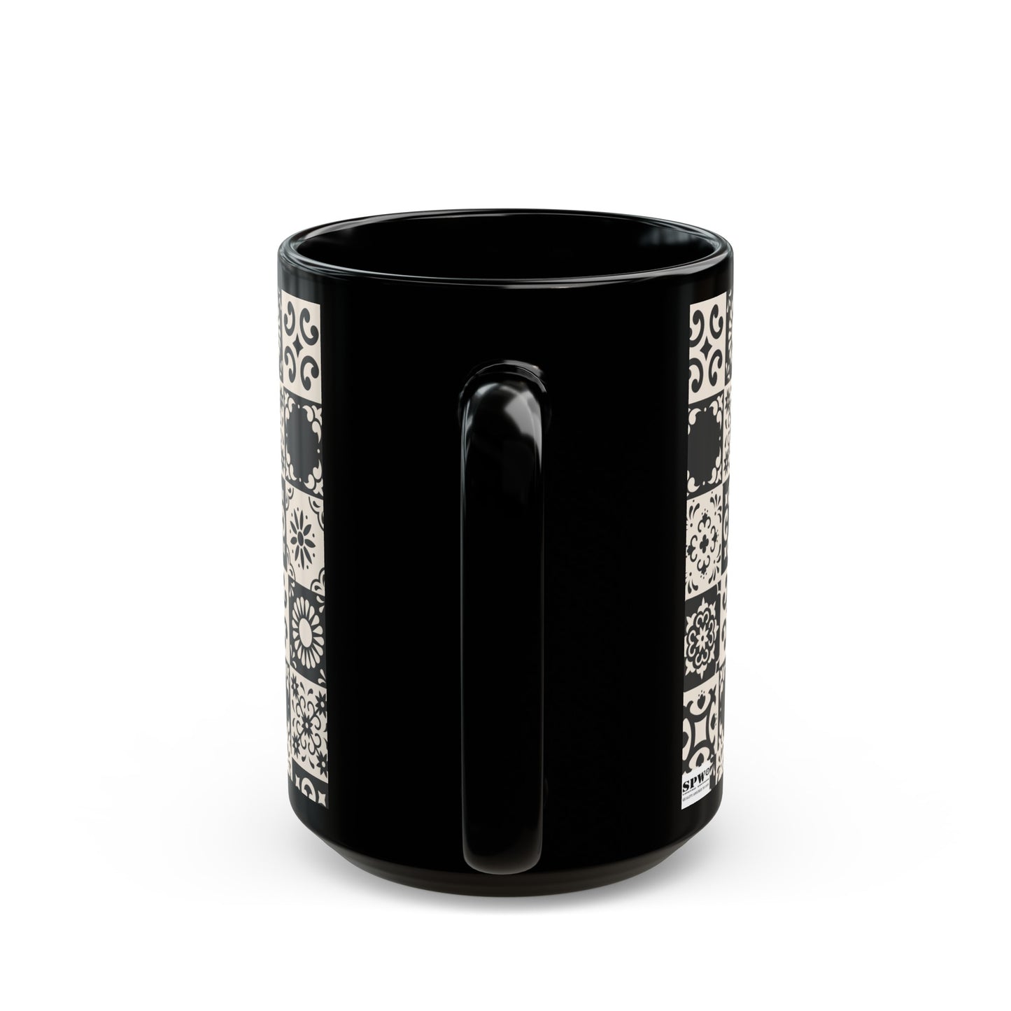 Black Mug (11oz, 15oz)_ N Series SPW CBM PT2WW002_ Limited Edition Black Ceramic Mug by WesternWawes