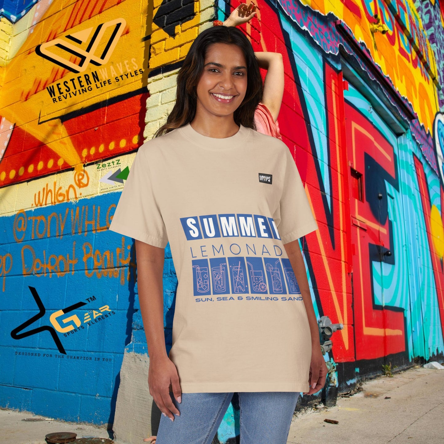 Summer Lemonade Unisex Drop-Shoulder T-Shirt_ Chill Vibes for Sun Lovers_ 17 May 2025_ 001