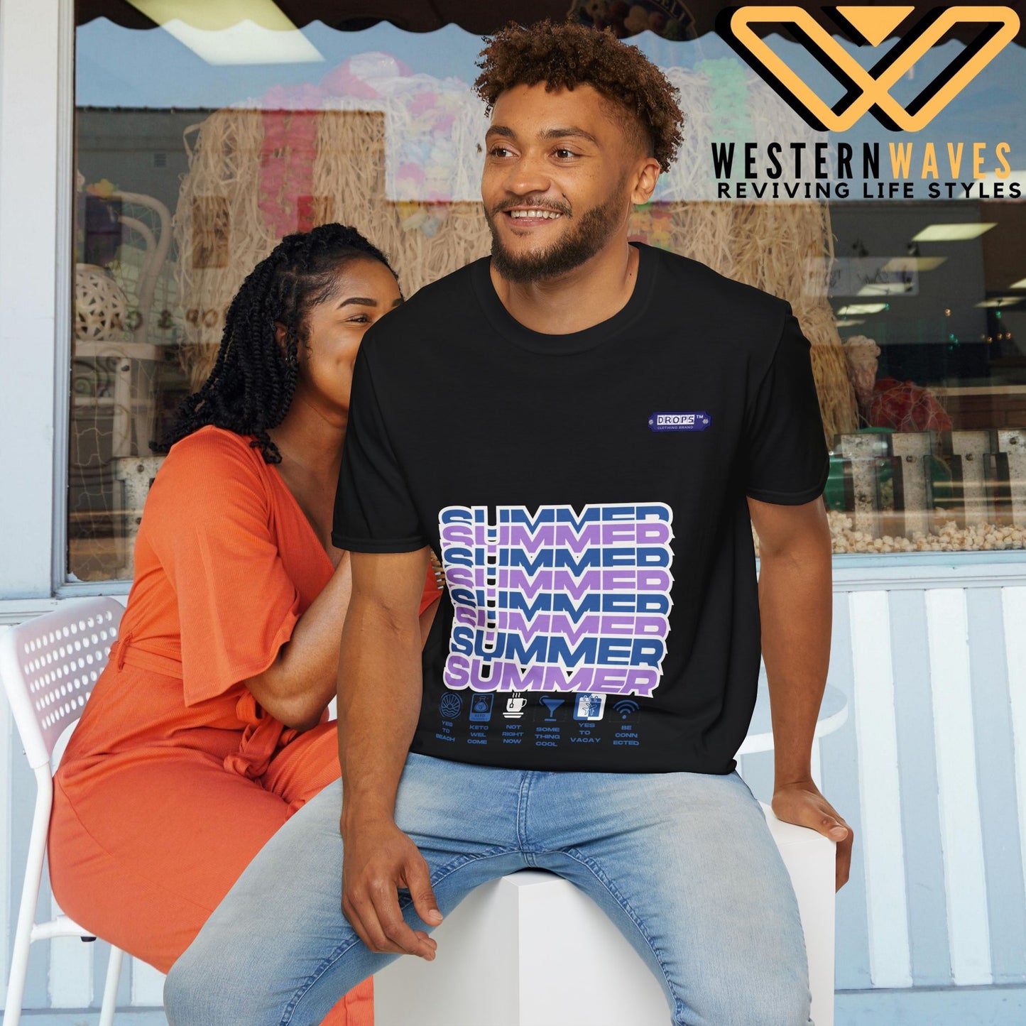 Unisex Softstyle T-Shirt_ N2* Series SPW USSTS FT2WW010_ Redefine Relaxation Limited Edition by WesternWaves: