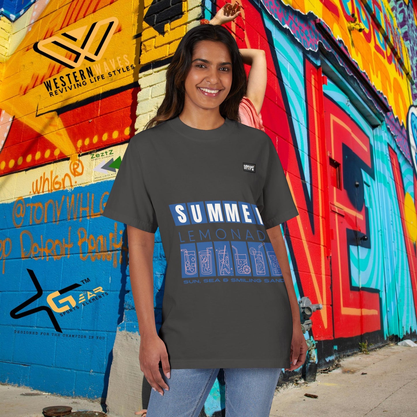 Summer Lemonade Unisex Drop-Shoulder T-Shirt_ Chill Vibes for Sun Lovers_ 17 May 2025_ 001