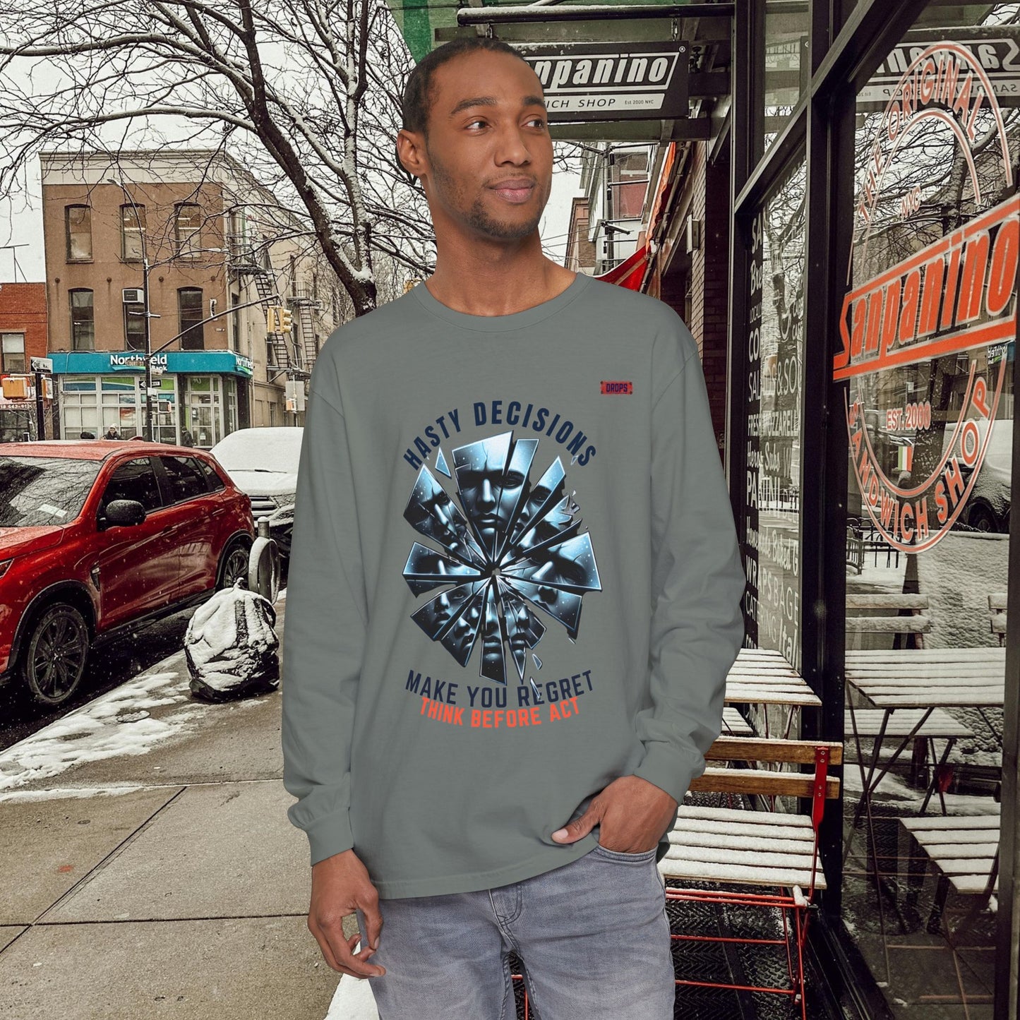 Unisex Long Sleeve T-shirt_ Series N8+ USLSTS PT2WW001_ HSD 009_  Limited Edition Trendy Statement Apparel by WesternWaves: