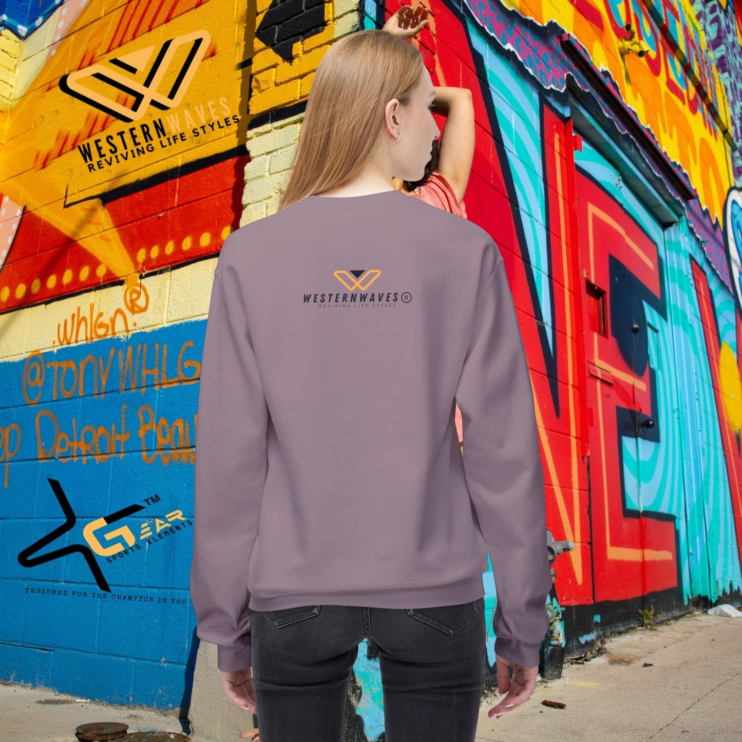 Unisex Midweight Fleece Crewneck Sweatshirt_ N Series SPW UXMWFCS PT2WW015_ Limited Edition Cozy Comfort by WesternWaves: