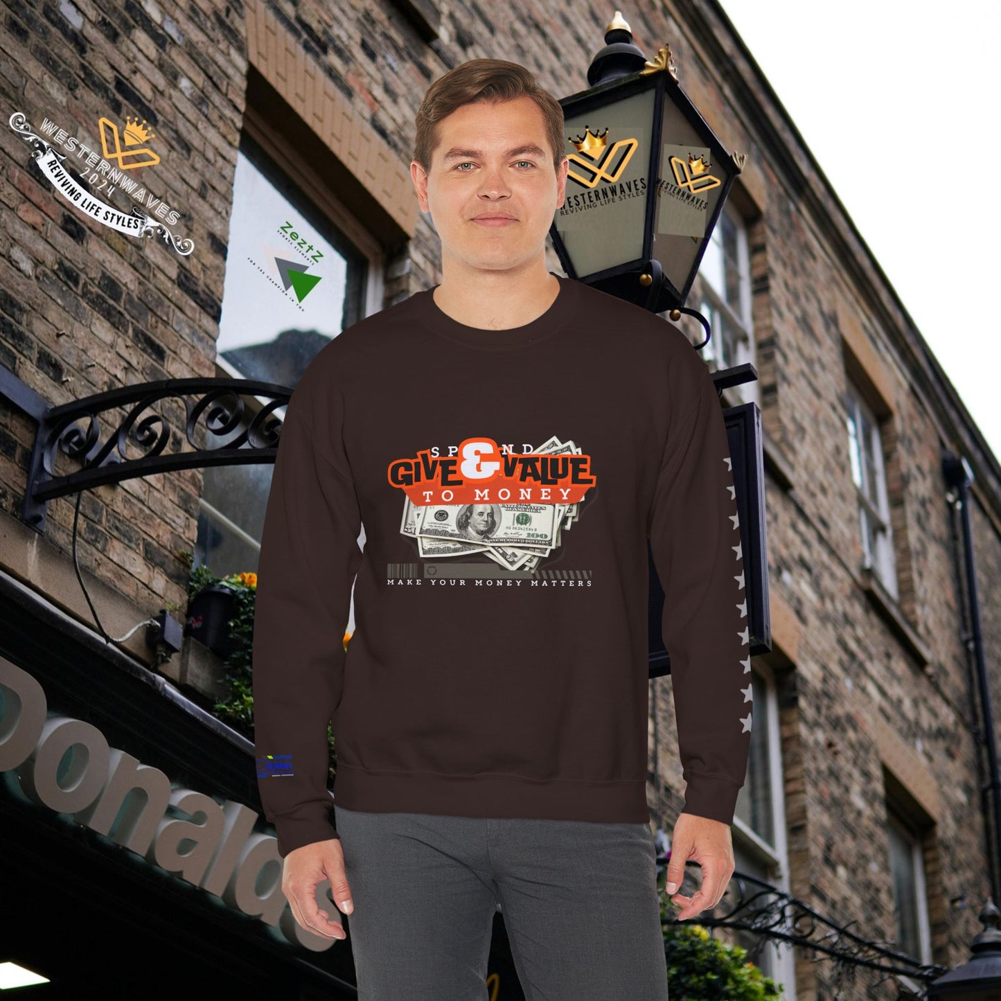 Unisex Heavy Blend™ Crewneck Sweatshirt_ N3+ Series UHBCSS PT2WW035_ Limited Edition Pure Luxury  By WesternWaves: