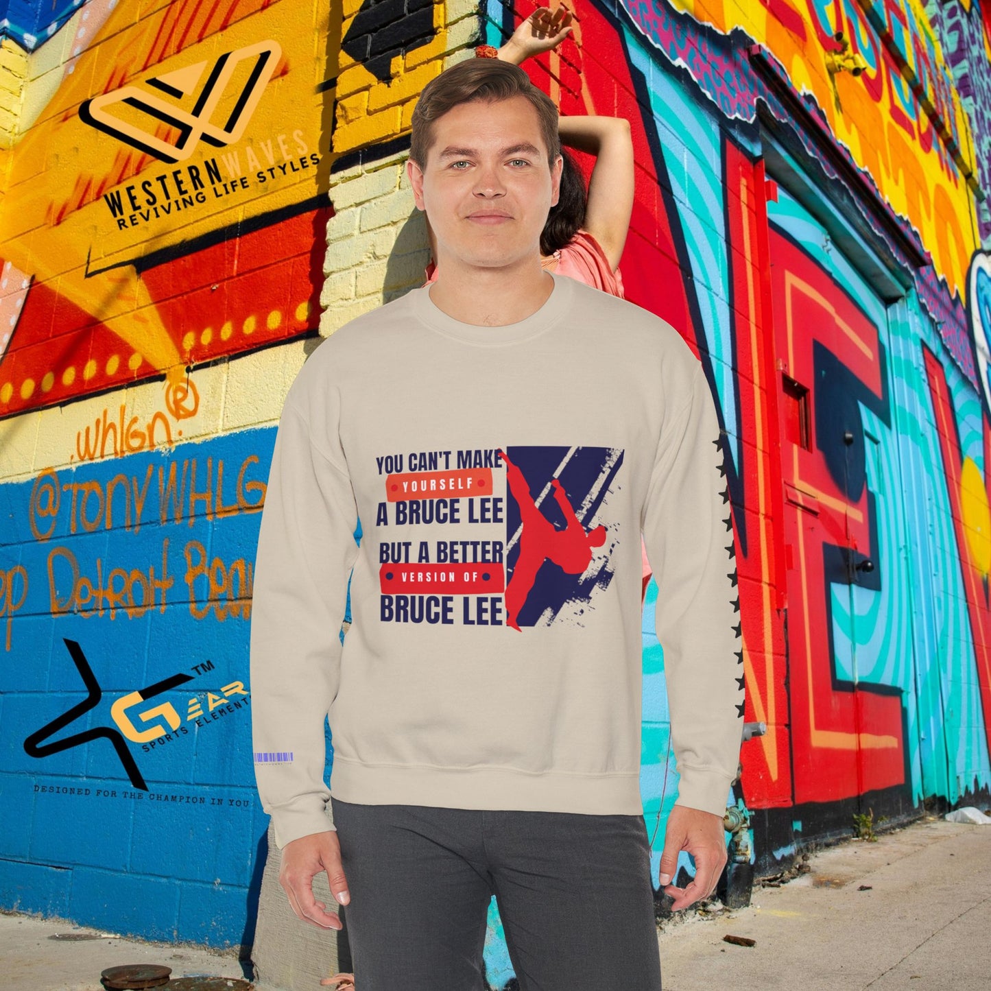 Unisex Heavy Blend™ Crewneck Sweatshirt_ N2 Sports Series SPW UHBCSS PT2WW010_ Limited Edition ‘Zeztz’ Brand Sports Elements by WesternWaves: