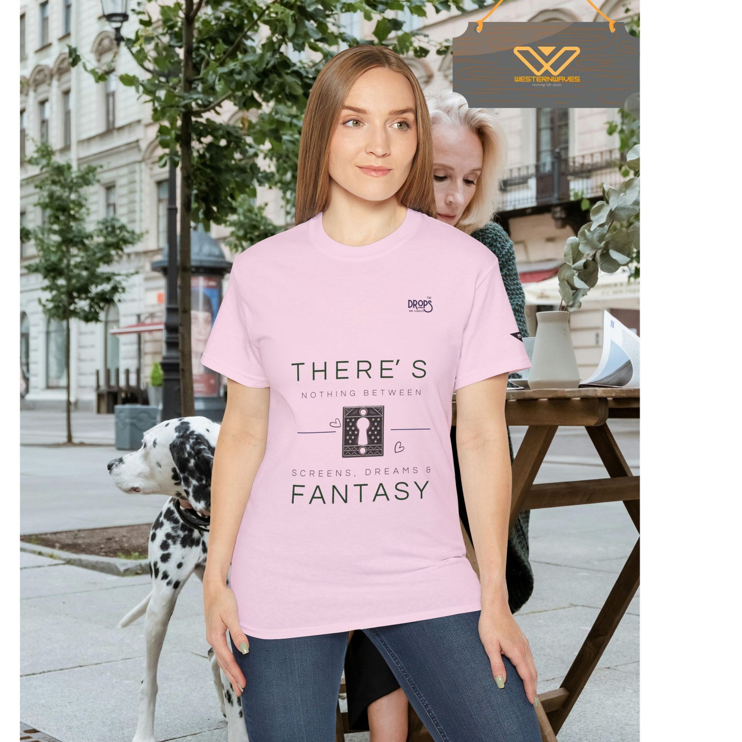 Unisex Ultra Cotton Tee - "There's Nothing Between Screens, Dreams & Fantasy" T-Shirt - Perfect for Dreamers and Creatives_ 07 May 2025_ 001
