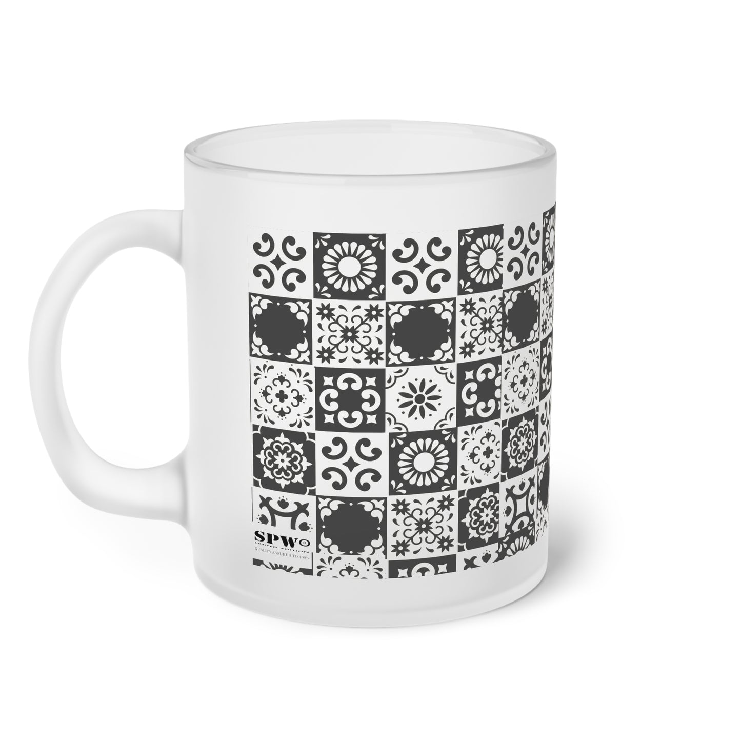 Frosted Glass Mug_ N Series SPW FGM PT2WW012_ Limited Edition product by WesternWaves