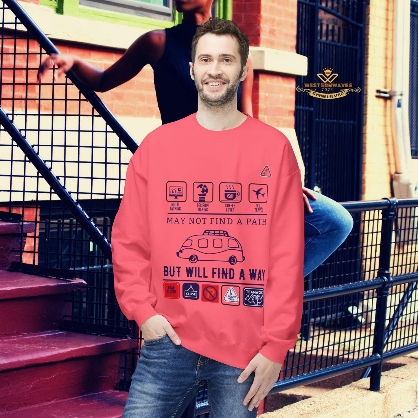 Inspirational Travel Crewneck Sweatshirt - 'May Not Find a Path, But Will Find a Way'_ 02 May 2025_ 001