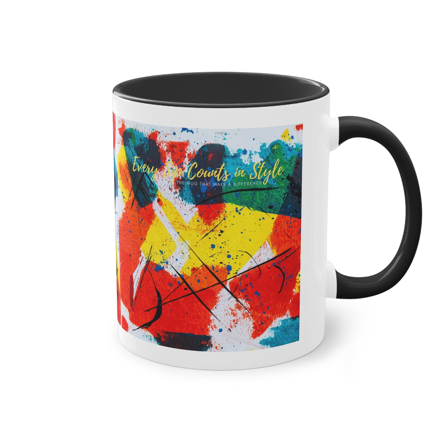 Two-Tone Coffee Mug, 11oz_ N2 Series TTCMUG PT2WW003_ Limited Edition Sipping Experience Both Pleasurable & Convenient by WesternWaves: