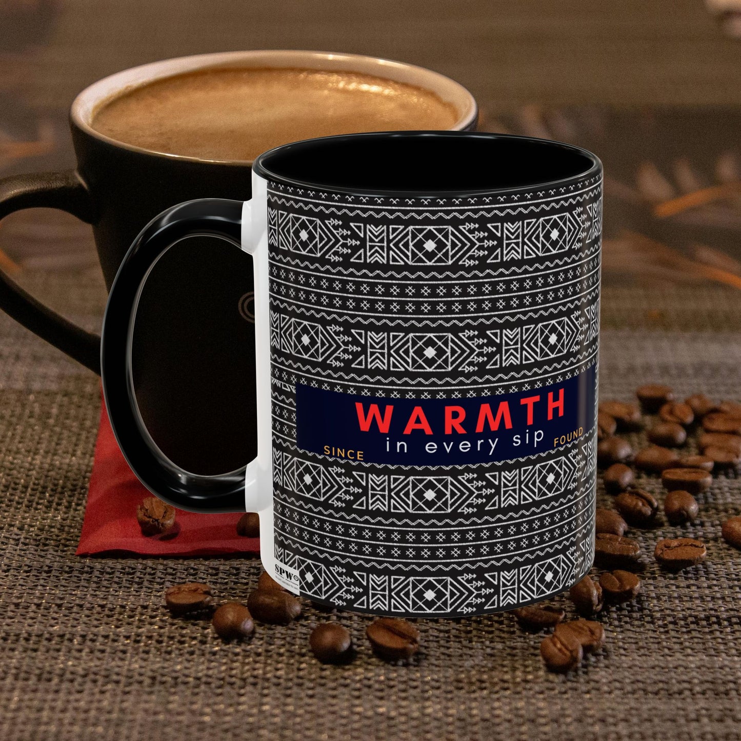 Accent Coffee Mug 11, 15oz_ N2 Series SPW ACM11OZ PT2WW007_ Vibrant Limited Edition Design by WesternWawes: